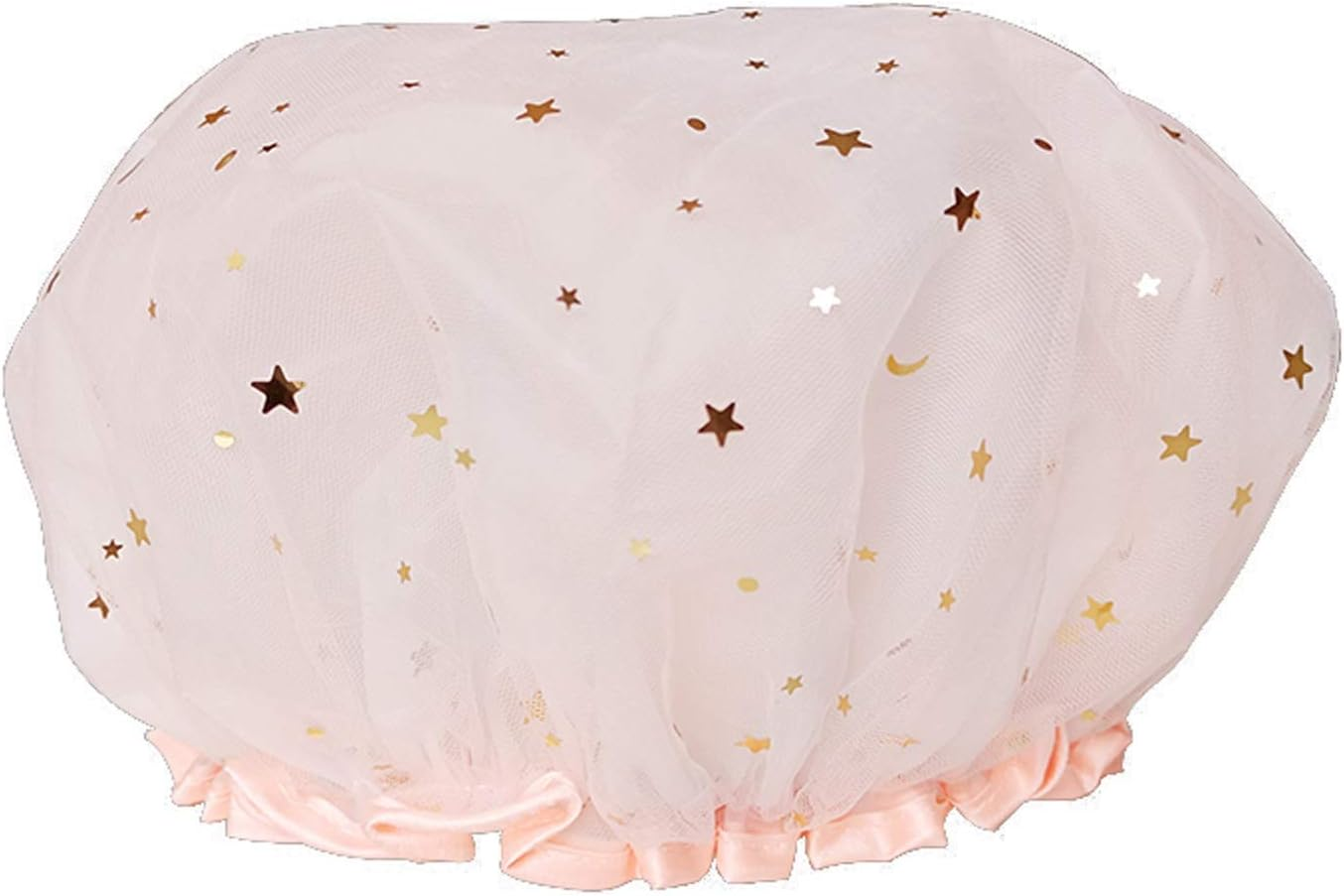 Useful Shower Cap Women'S Adult Waterproof Bathing Double Thickening Cute Shower Cap Hair Mask Care Hair Cover Suitable for Ladies, Children and Girls, Travel Sp (Color : Pink) image number 6