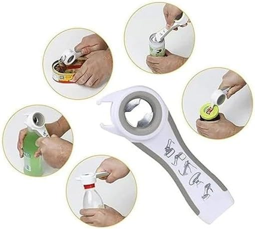 Leona Co 5-In-1 Wine Bottle Opener, Stainless Steel Multi-Functional Opener for Wine, Beer, Jars & Cans with Non-Slip Ergonomic Handle, Ultimate Barware Tool for Kitchen & Travel (3) image number 5