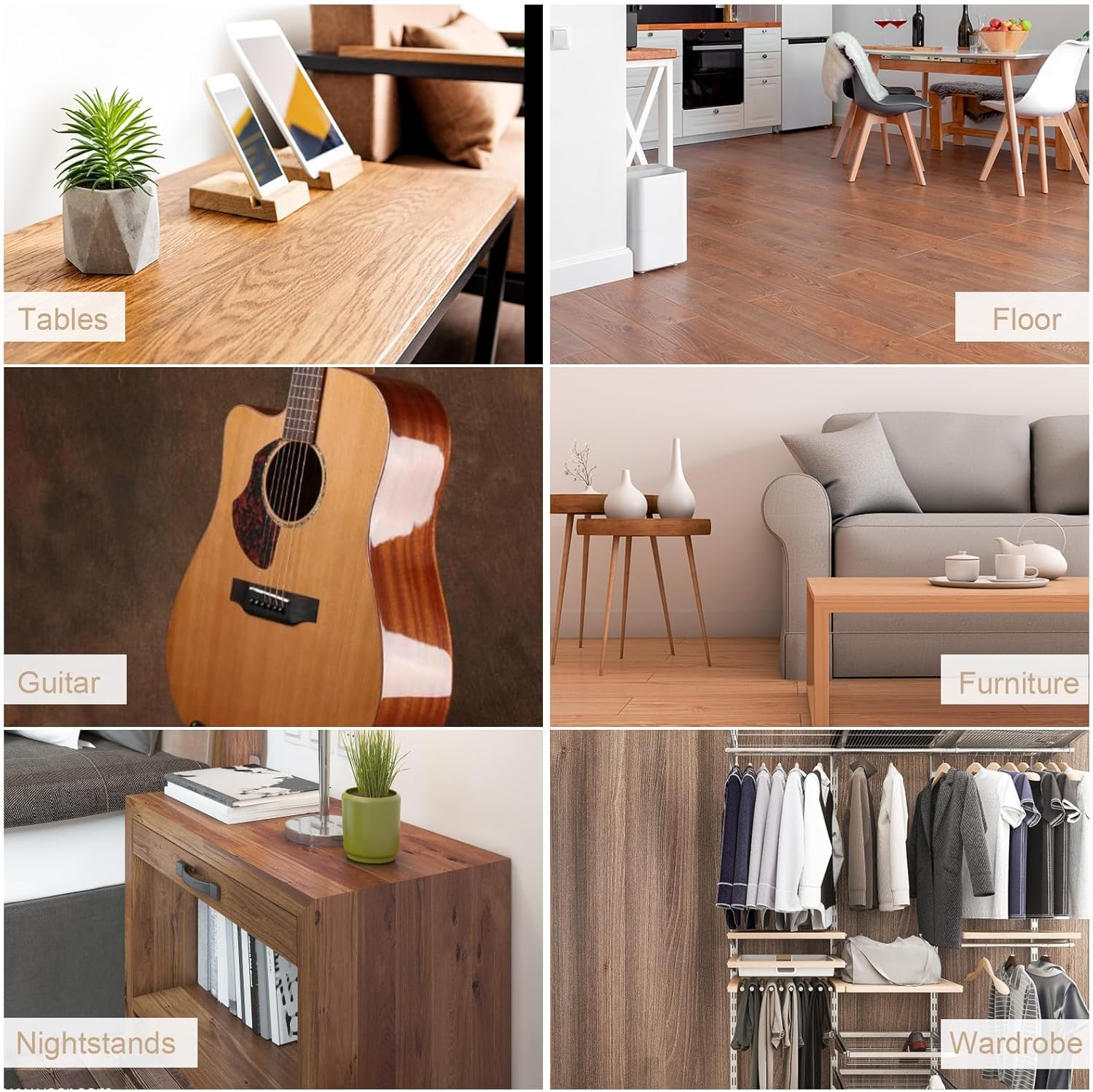 SEISSO Furniture Repair Kit, 18 Colors Touch up Markers and Wood Filler Sticks with Wood Polish Wax - Furniture Touch up Kit Cover up Scratches, Stains, Holes for Wooden Table, Cabinet, Floors, Door image number 5