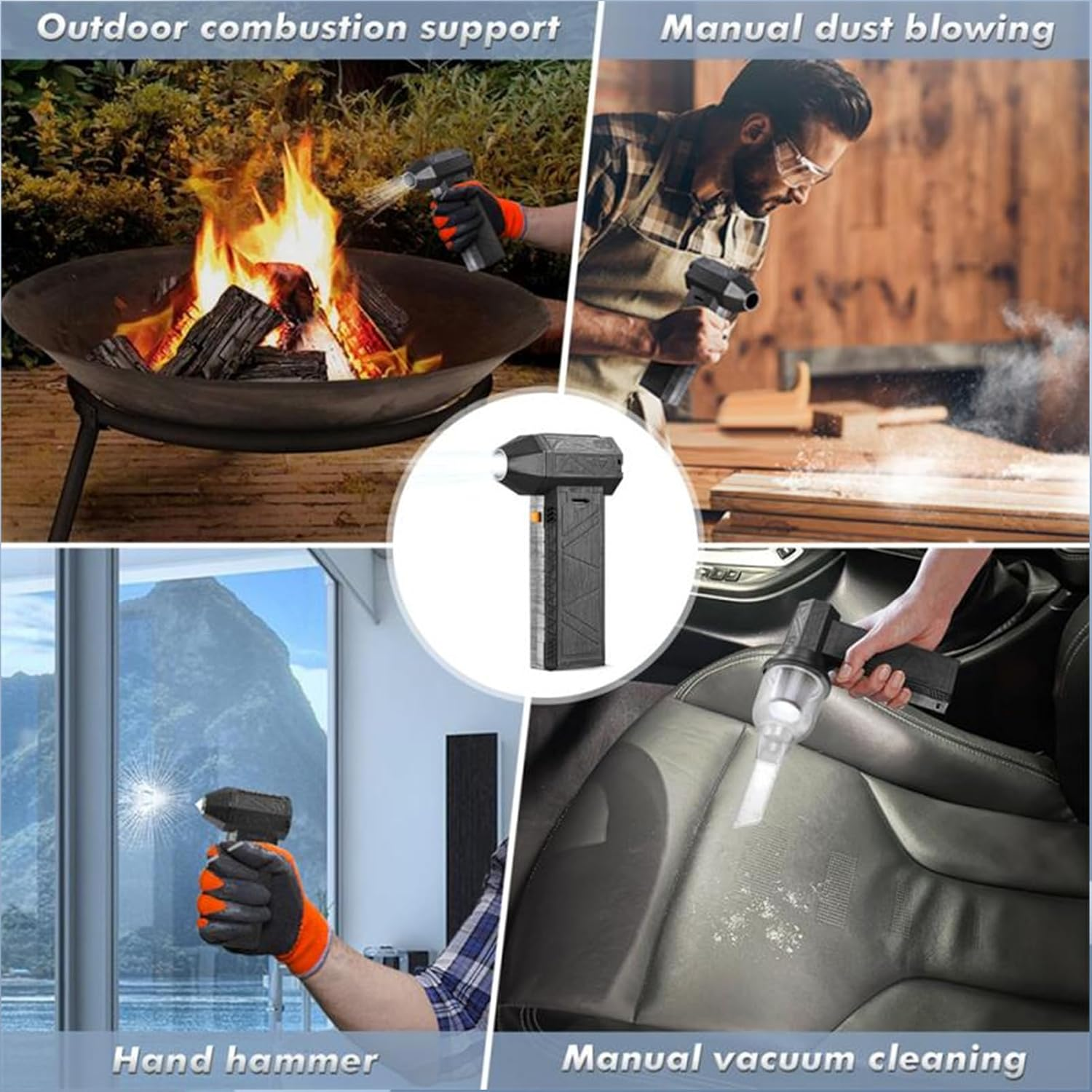 Jet Dry Blower, 130000RPM Powerful Mini Jet Blower, Turbo Powered Mini Blower Air Duster, Portable Air Blower Super Jet Fan Blower for Dust Removal Car Cleaning Camping image number 6