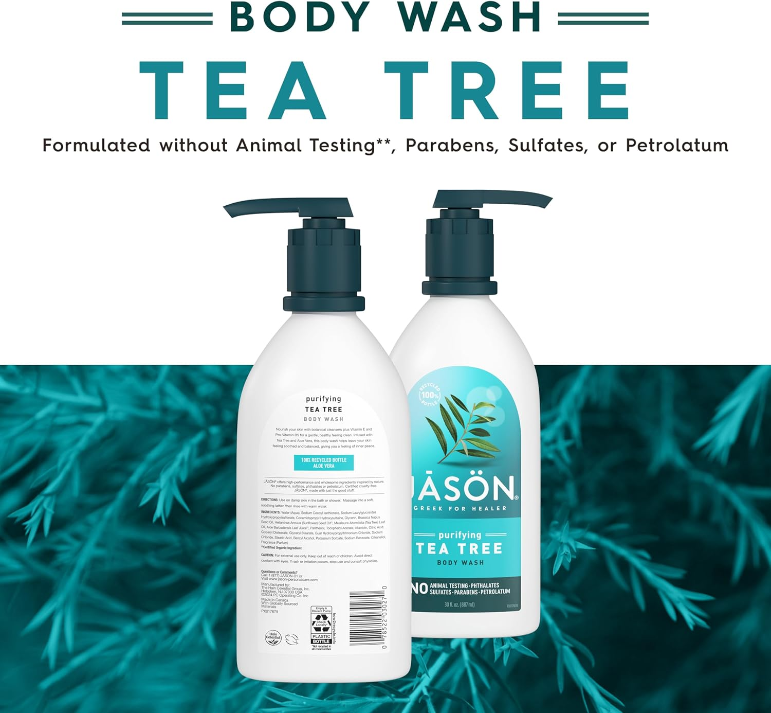 JASON Tea Tree Purifying Body Wash for a Gentle Feel of Cleansing 90Ml image number 4