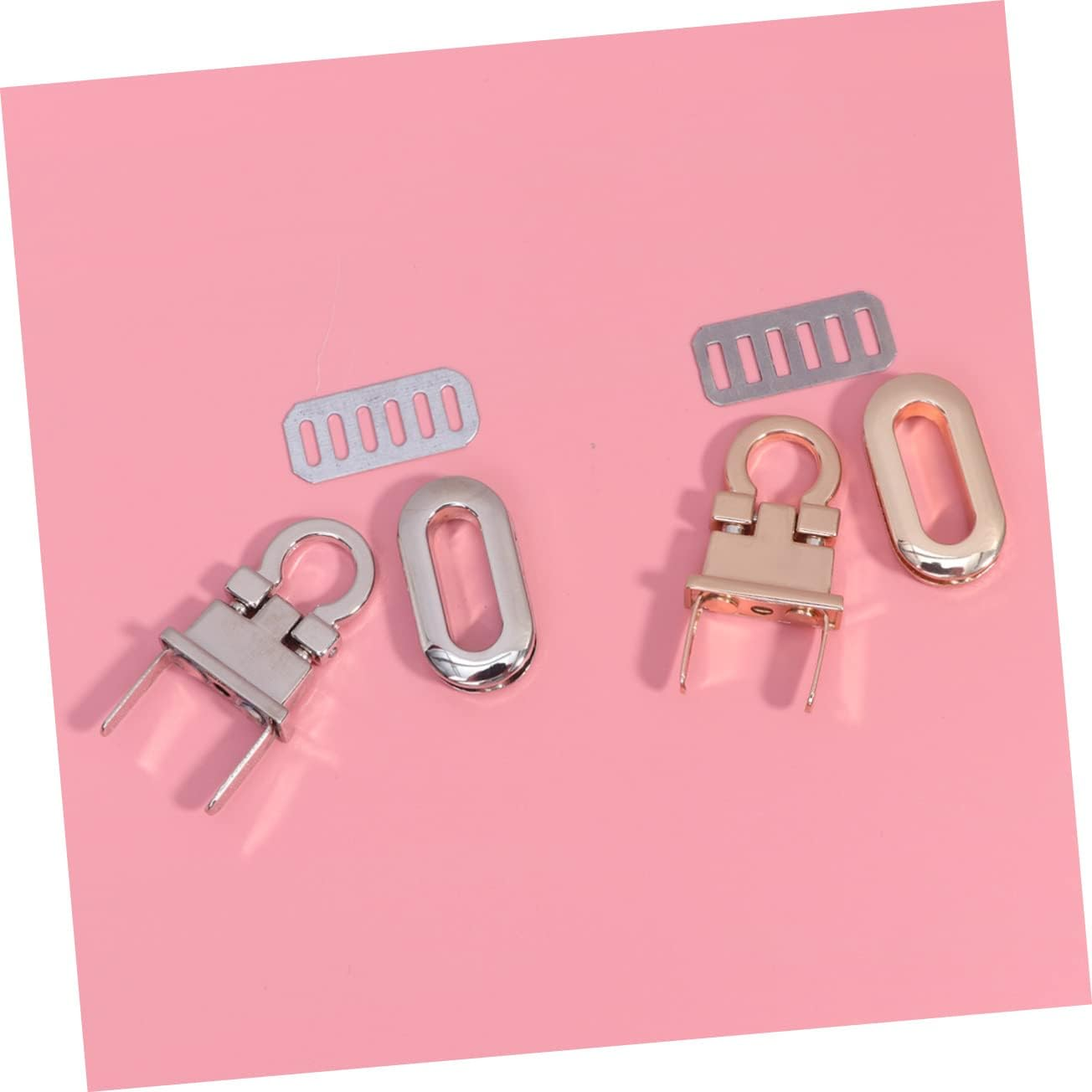 ARTIBETTER 4Pcs Replacement Handbag Locks Bag Lock Clutch Metal for Bags Suitcases Fashion Accessory image number 5