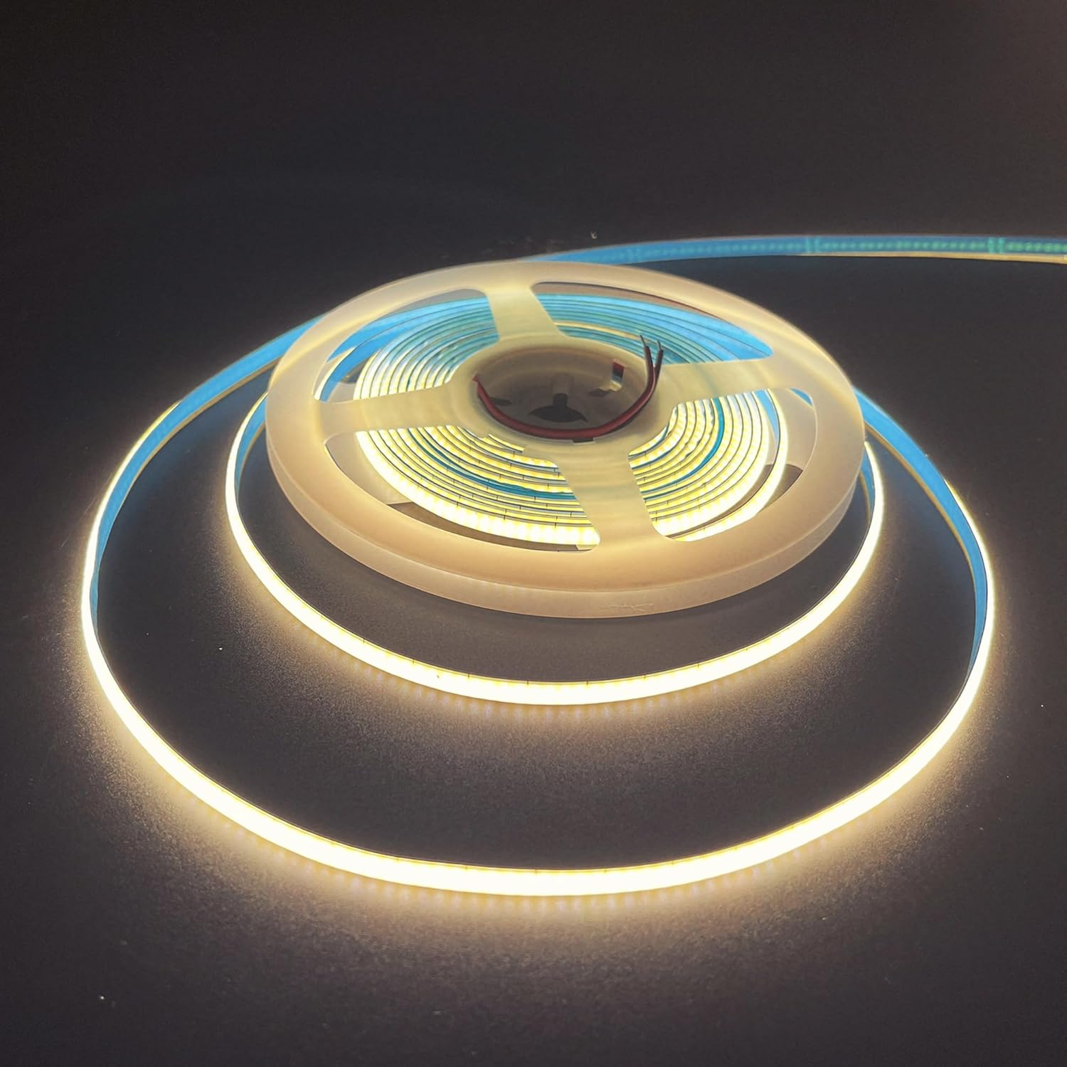 Clearhill 5V USB COB LED Strip Lights with Dimmable Switch,6.56Ft/2M,Warm White 3000K,320Leds/M,5Mm Width,Not Waterproof IP20,1.5M USB Switch Cable,For DIY Home Indoor Decoration image number 5