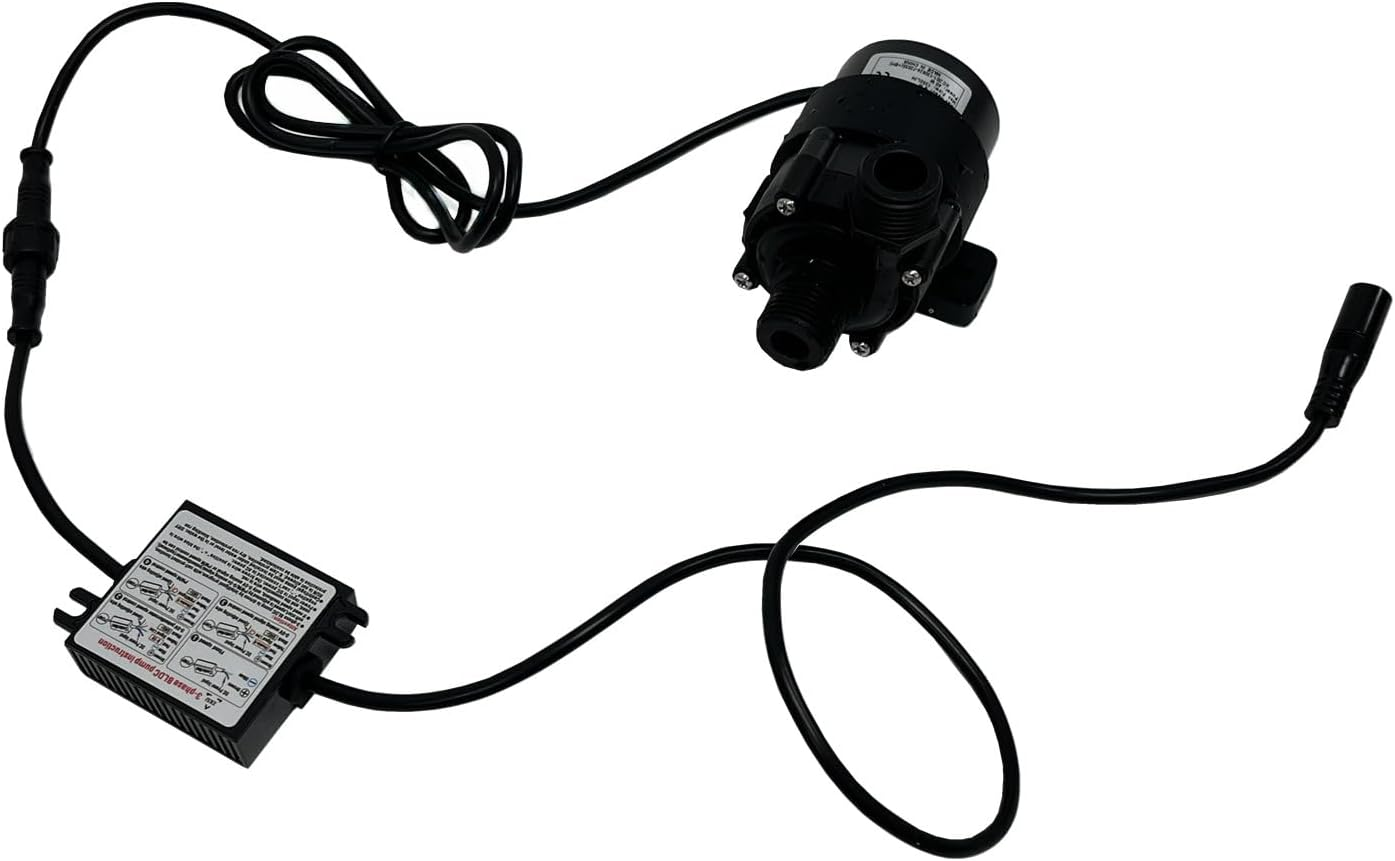 SHYSKY DC45E-2490S 24VDC Micro Brushless DC Water Pump 40W 9M 29Ft Lift 1350LPH Threaded Ports Low Noise for Water Circulation Pressurization Cooling Sys, Submersible, IP68 Waterproof image number 3