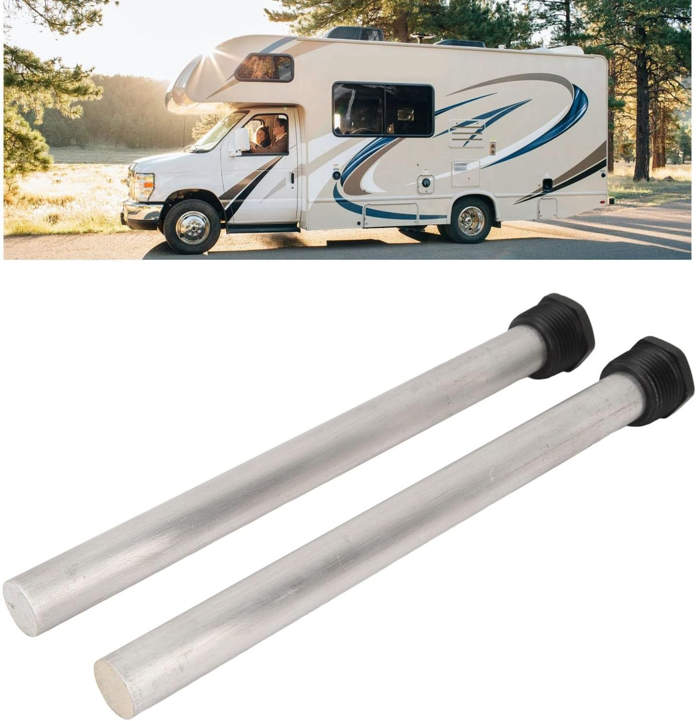 Jiawu 2 Pack RV Water Heater Anode Rods, Anode Rod for Hot Water Heater RV, 9.25In Length, 3/4In NPT image number 3