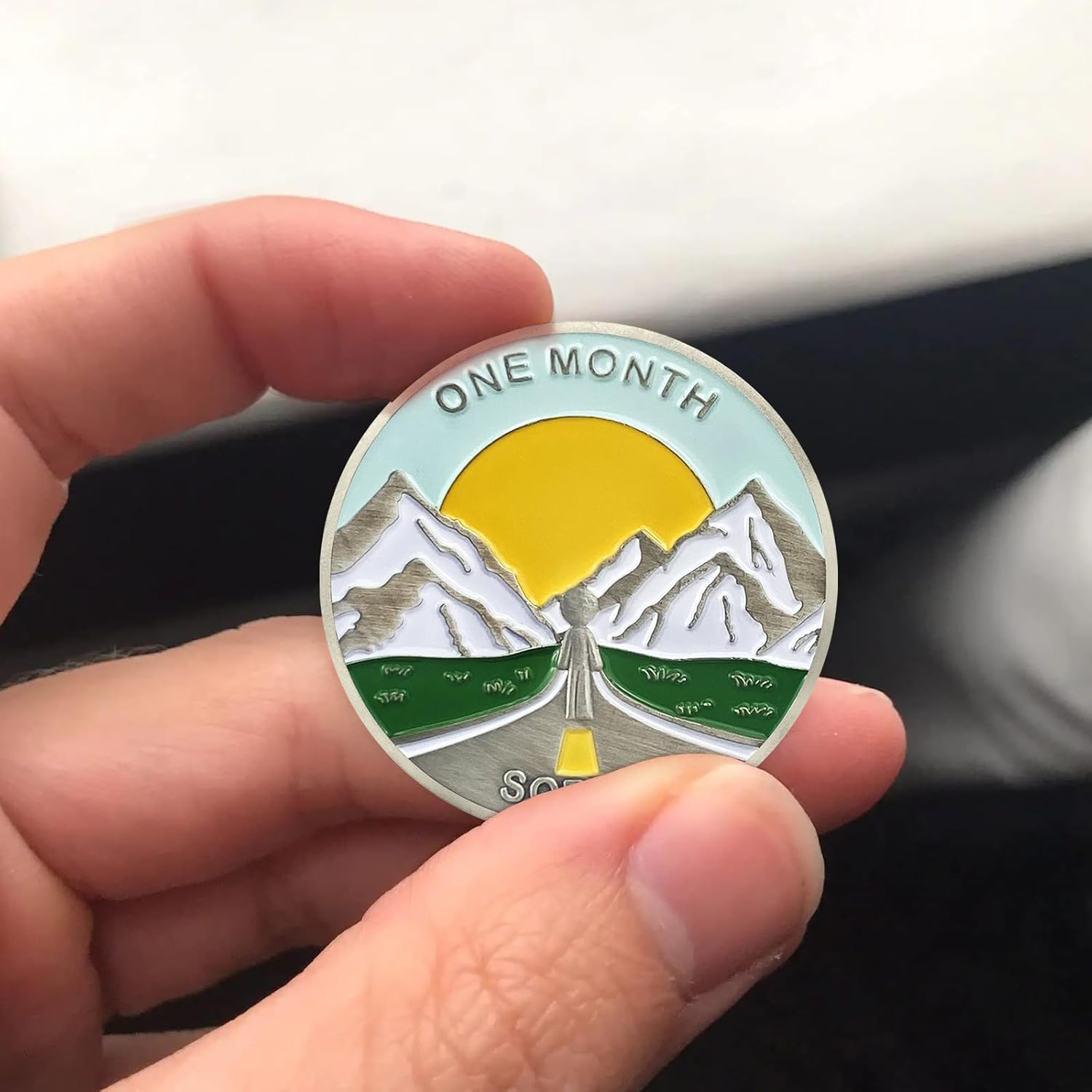 1 Month Sobriety Coin AA Chips and Medallions One Month Sobriety Chip 30 Days Sobriety Gifts for Men Women Alcoholics Anonymous Gifts Addiction Recovery Gift image number 2