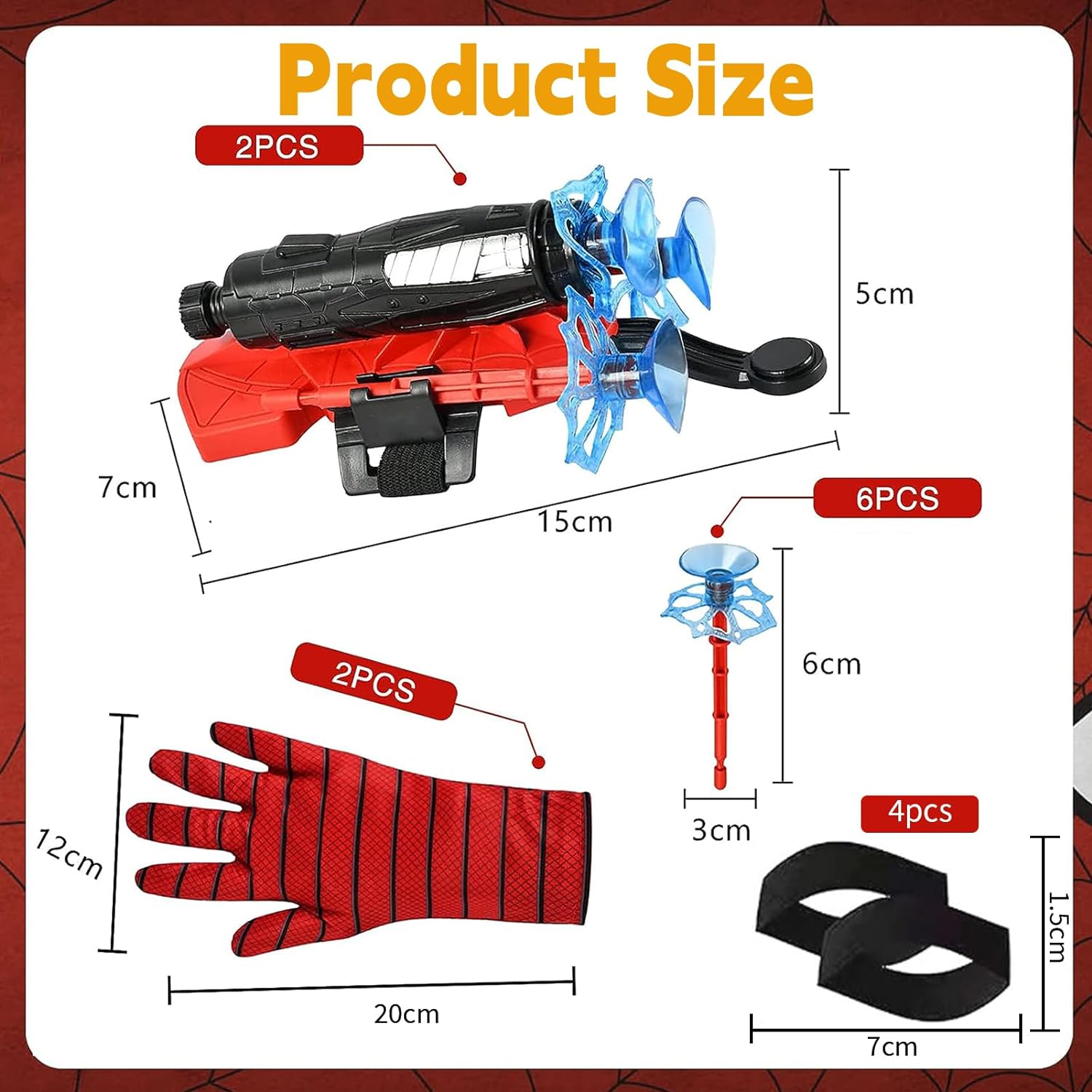 Set of 2 Spider Launcher Gloves, Spider Hero Gloves, Launcher Wrist Toy, Hero Launcher, Spider Gloves Spider Web Launcher, Super Spider Launch, Cosplay Glove Launcher