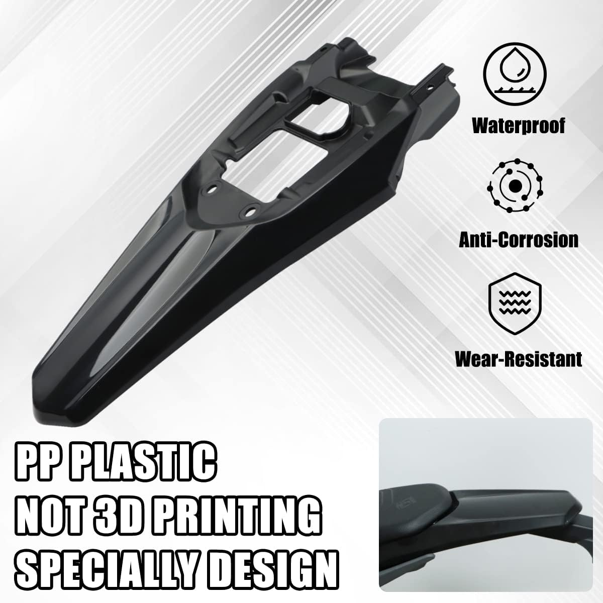 Rear Fender Seat Mudguard, Motorcycle Tail Fender Protector for Sur-Ron Ultra Bee, Rear Mudguards Mud Guard for Electric Dirt Bike Sur Ron Ultra Bee image number 6