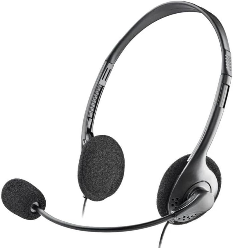 Glowster Wired Headphones, Adjustable Microphone, Adjustable Headband, Volume Control, 3.5Mm Audio Jack, for Daily Use and Entertainment