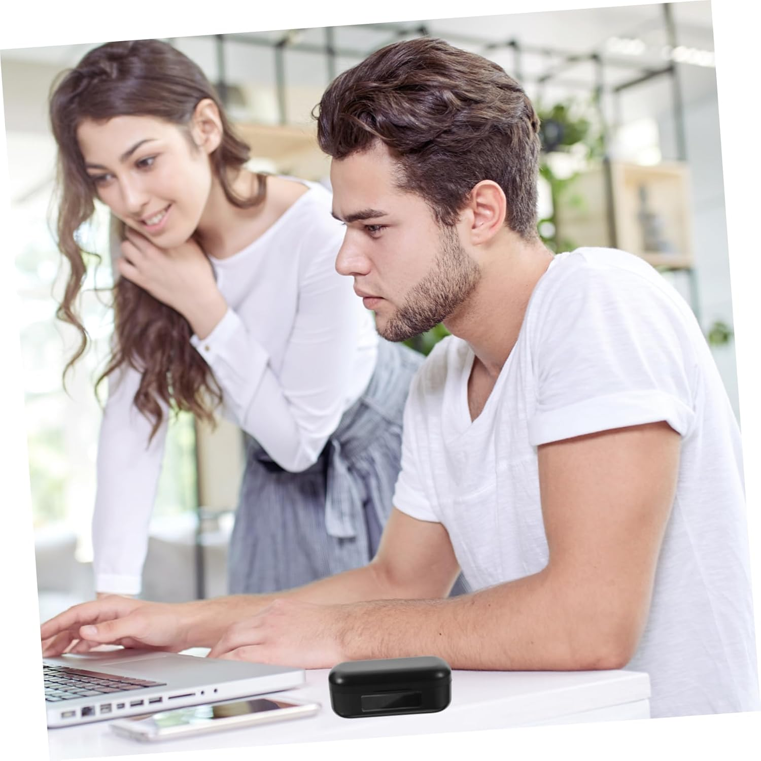 CIYODO 1 Set Wireless Earbuds Noise Canceling Headphones with Battery Ergonomic Design for Comfort Deep Bass Sound for Sports and Daily Use image number 3