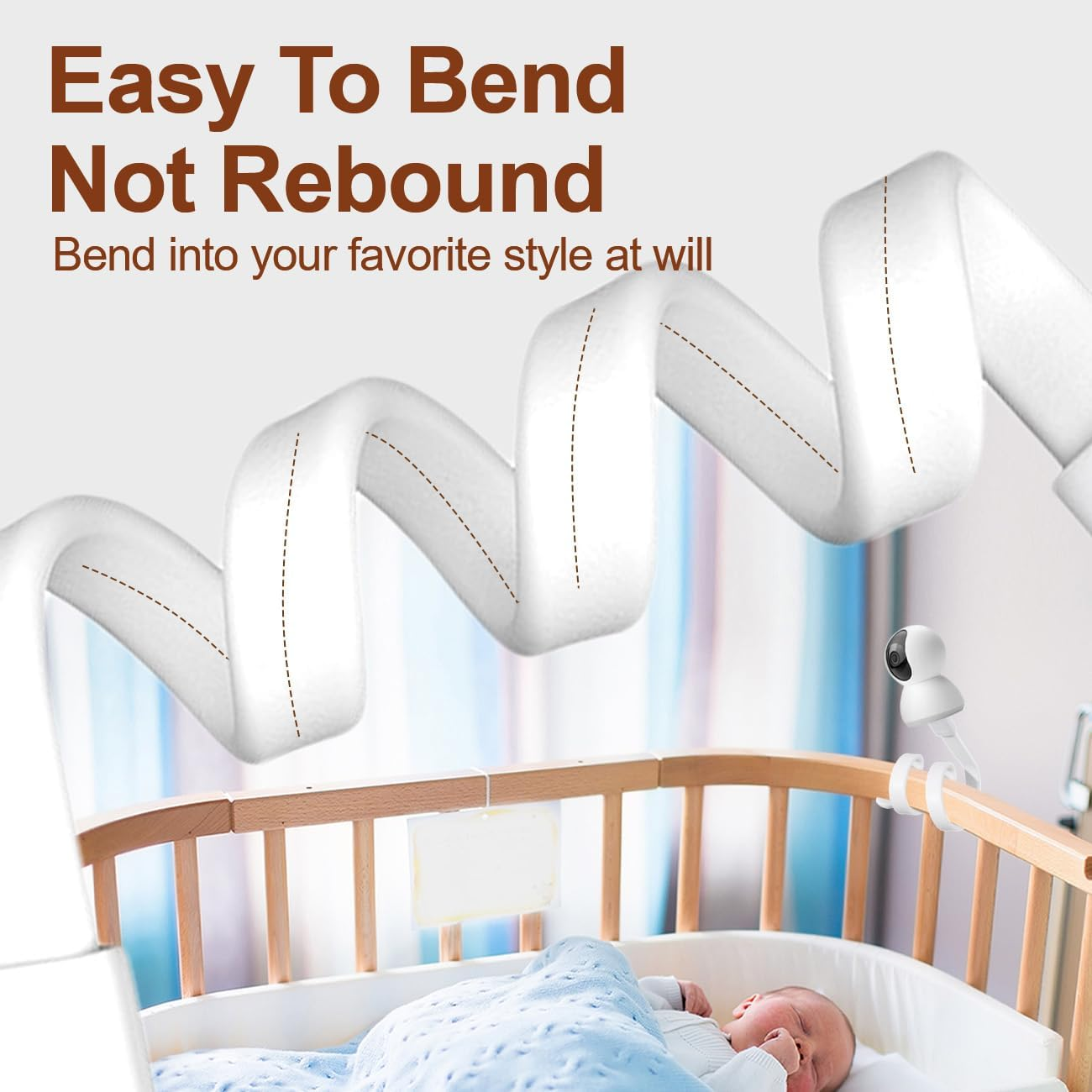 Universal Baby Monitor Stand,Baby Monitor Mount with 1/4 Screw,No Drilling Required, Twist Compatible with Arlo, Motorola, Hello Baby and Most Monitor Cameras