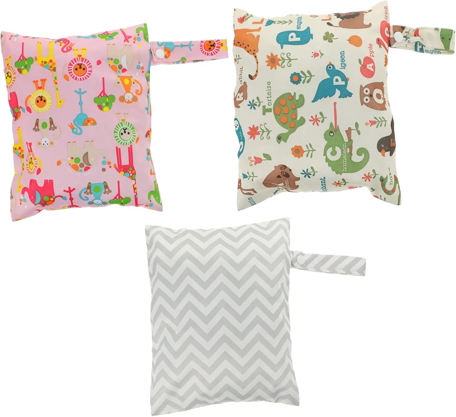 Vaguelly 3Pcs Diaper Storage Bag Nappy Bag Organiser Travel Pouch for Diapers Toiletries image number 6