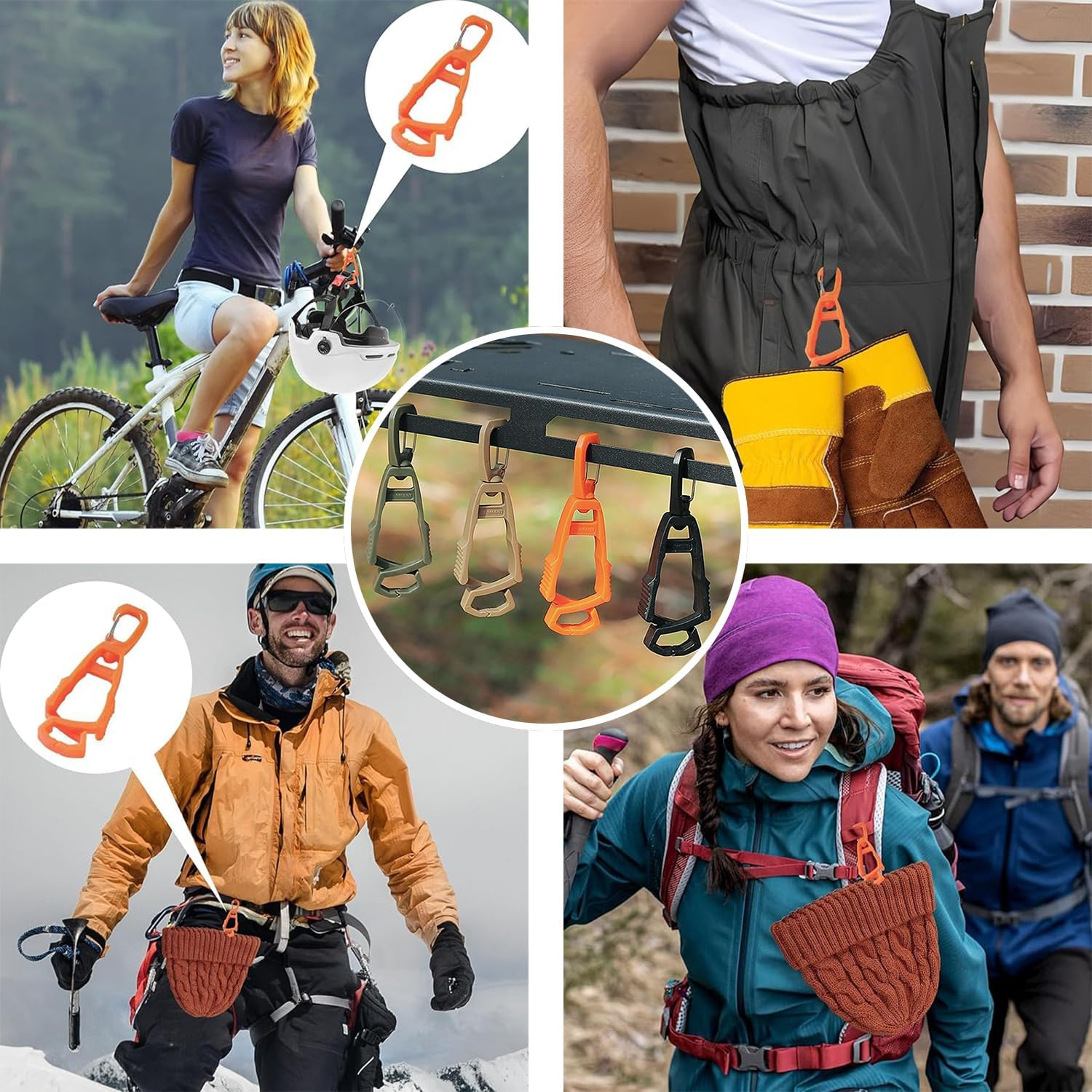 4Pcs Glove Clips, Glove Holder, Glove Clips for Work, Work Gloves, for Duty Belt, for Duty Belt, for Construction Work Glove Clip, Prevent Losing image number 2