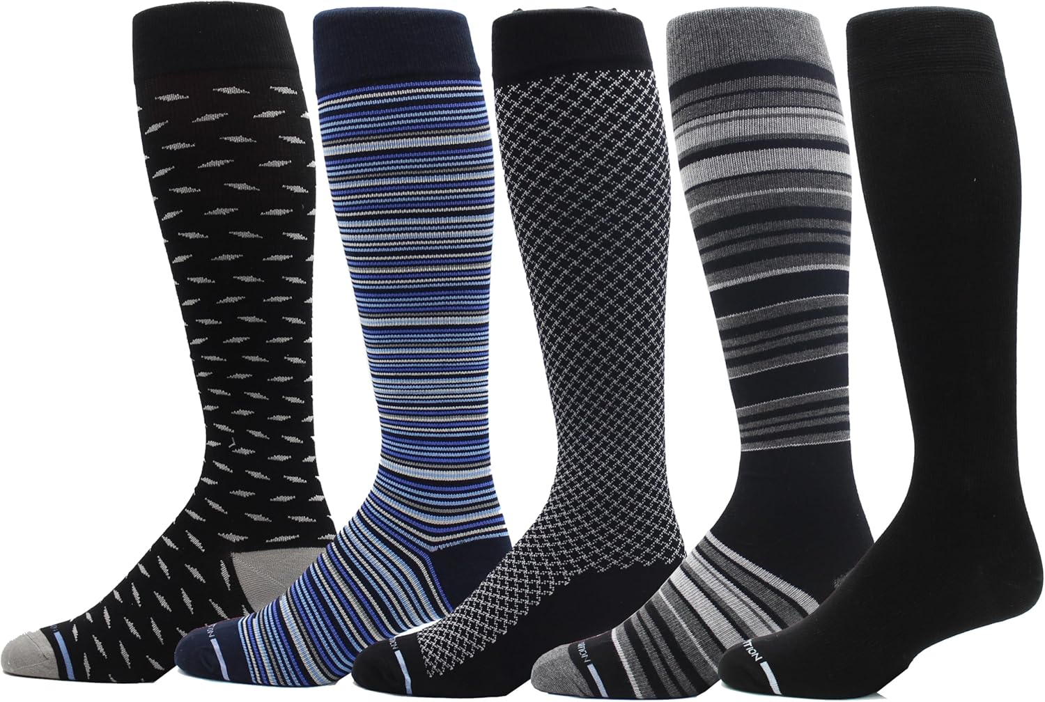 Dr. Motion Compression Socks for Men & Women BEST Graduated Athletic Fit for Walking, Hiking, Running, Nurses 5 Pairs - Men Multi 11 image number 4