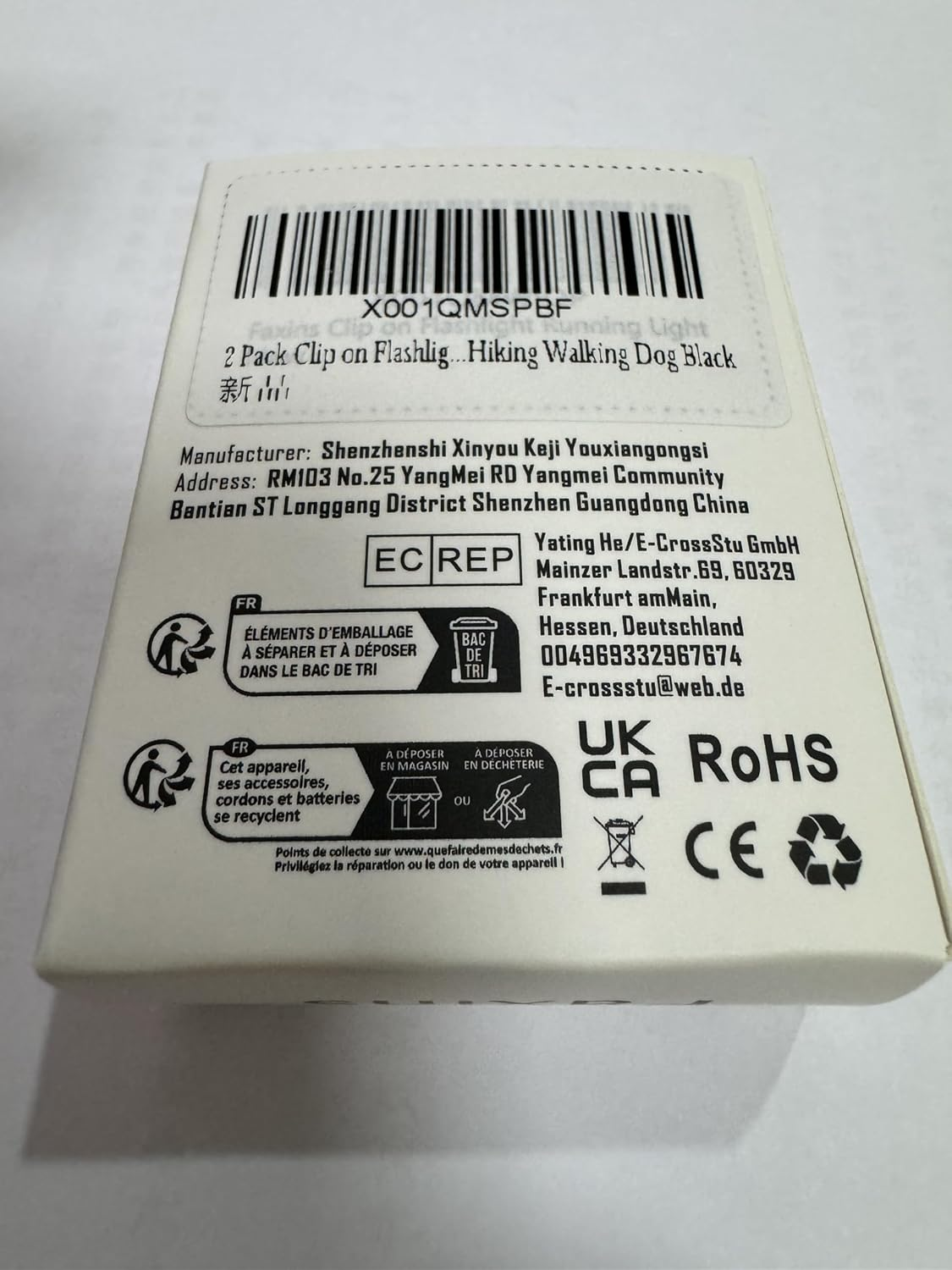 2 Pack Clip on Running Lights, Rechargeable Safety Light Night Running Light for Runner Hands Free Flashlight Portable LED Work Light Strobe Warning Flashing Blinking Jogger Dog Walking Camping Hiking image number 1