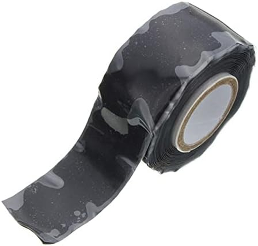 1.5M Waterproof Silicone Performance Self-Adhesive Repair Tape Strong Black Rubber Silicone Bonding Tape Self Fusing Wire Tape (Color : Silver, Size : 25Mm)