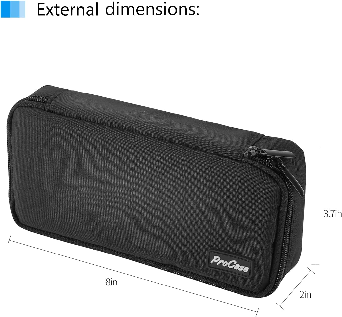 Procase Pencil Bag Pen Case, Large Capacity Students Stationery Pouch Pencil Holder Desk Organizer with Double Zipper, Portable Pencil Pouch for School Office Supplies image number 2