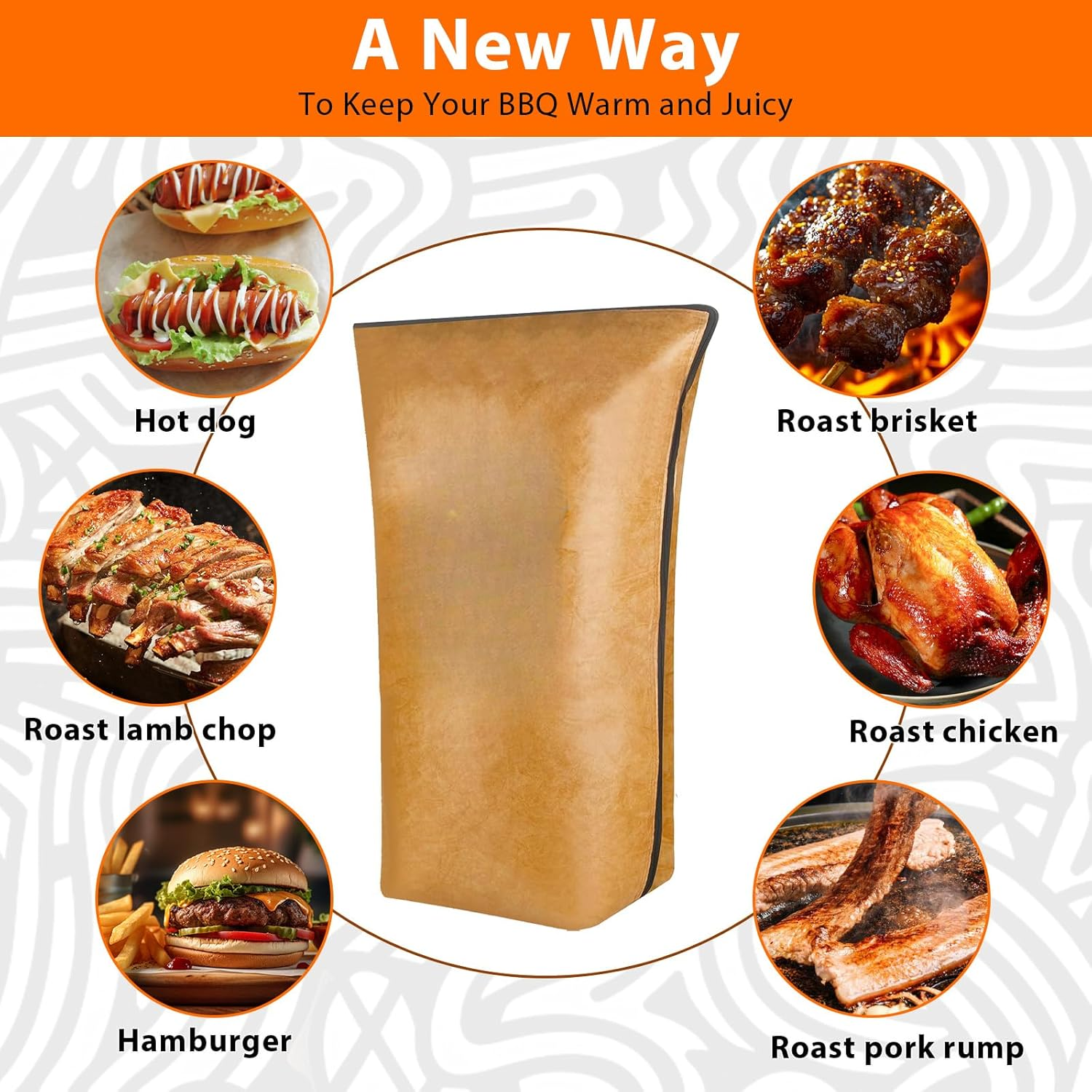 BBQ Blanket for Resting Meat, Insulated Brisket Blanket Meat Resting Bag for Smoking, Smoker BBQ Resting Blanket with Wide Mouth for Large Brisket/Beef, Cold and Heat Insulation Bag for Food (21 In) image number 2