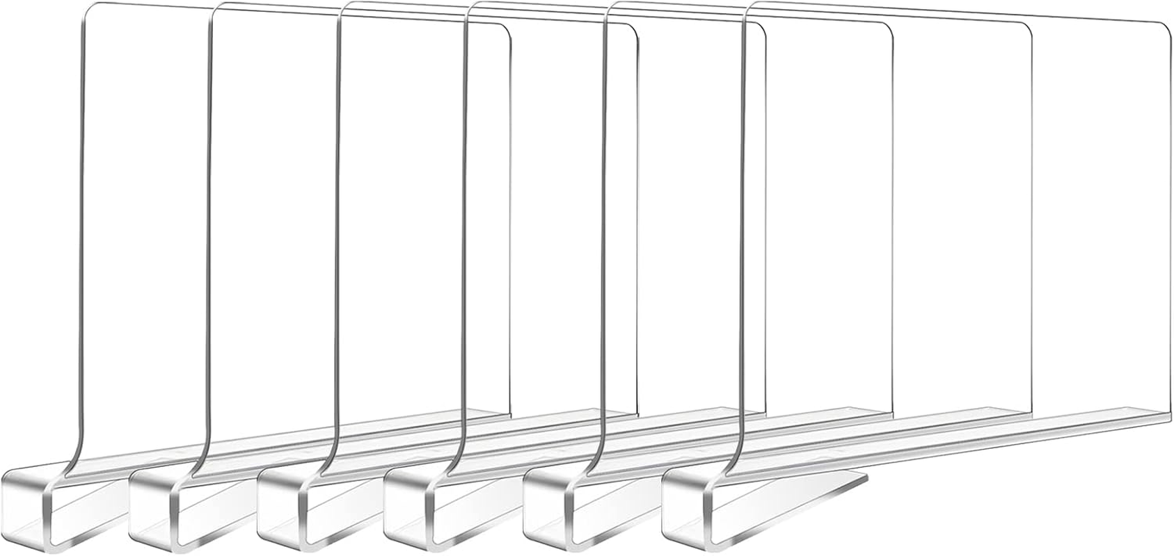 Clear Acrylic Shelf Dividers, Multi-Functional Shelf Separator, Adjustable Clothing Organizer, Transparent Organizer for Storage, Wood Closet, Bedroom, Kitchen and Office Shelves image number 3