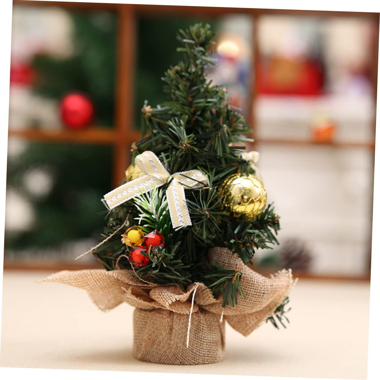 Garneck 3Pcs Christmas Ornaments Mini Trees Desktop Decorations Small Xmas Tree Ornament Felt Craft image number 4