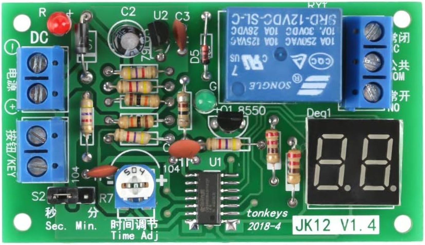 Timer Relay Module DC12V Adjustable Relays Time Delay Timer Module LED Display Delay Turn off Switch image number 2
