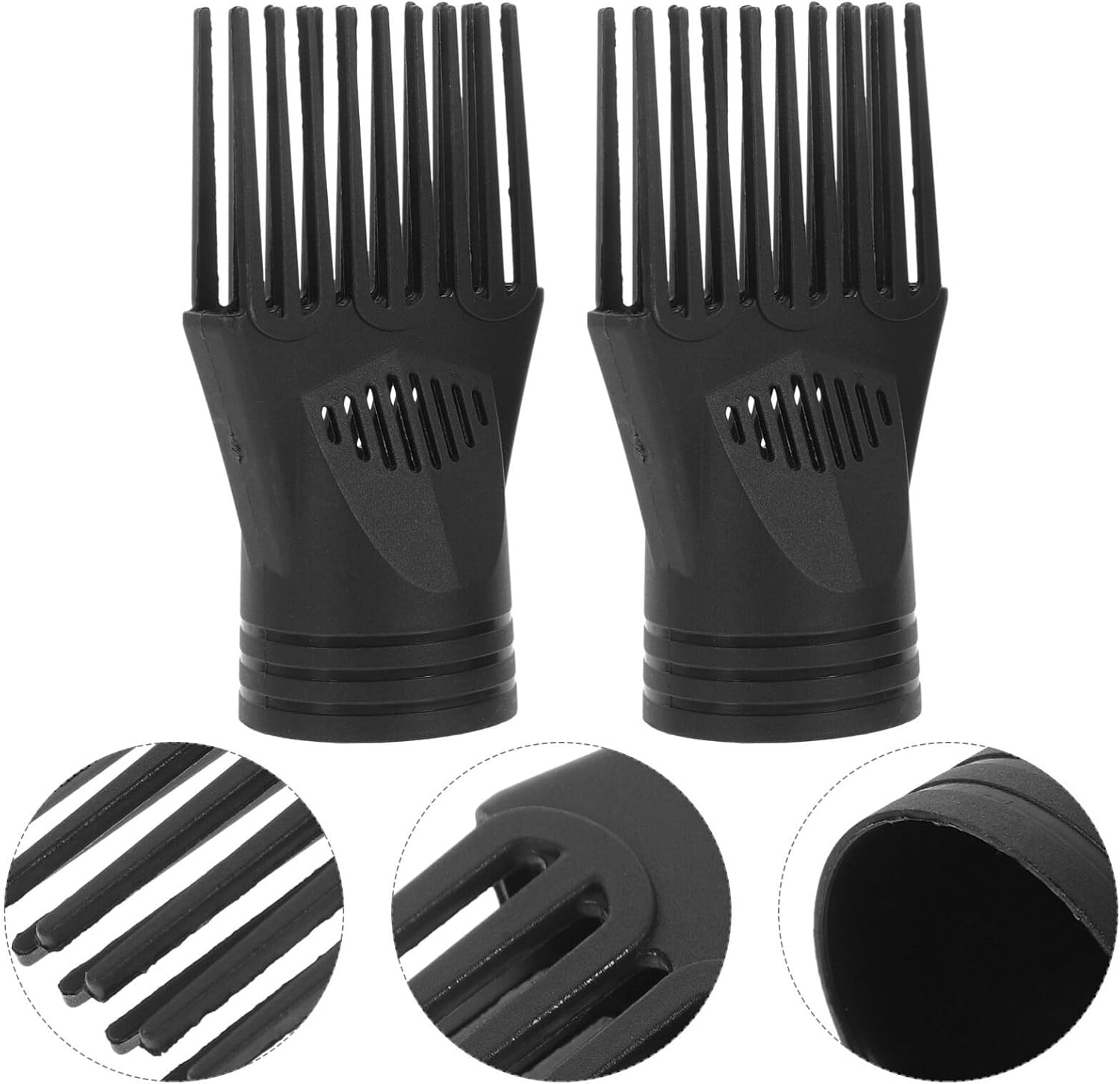 Healvian 2 Pcs Brush Attachments and Diffuser Universal Replacement for Hair Dryer Hairstyle Hair Dryer Concentrator Compatible With image number 3