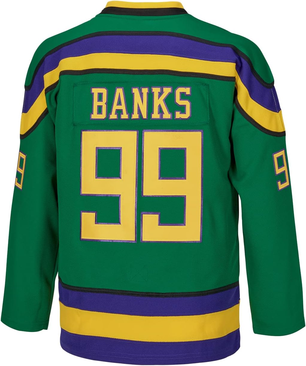 Youth Ice Hockey Jersey Charlie Conway #96 Banks #99 Mighty Ducks Movie Jersey Kids Shirts