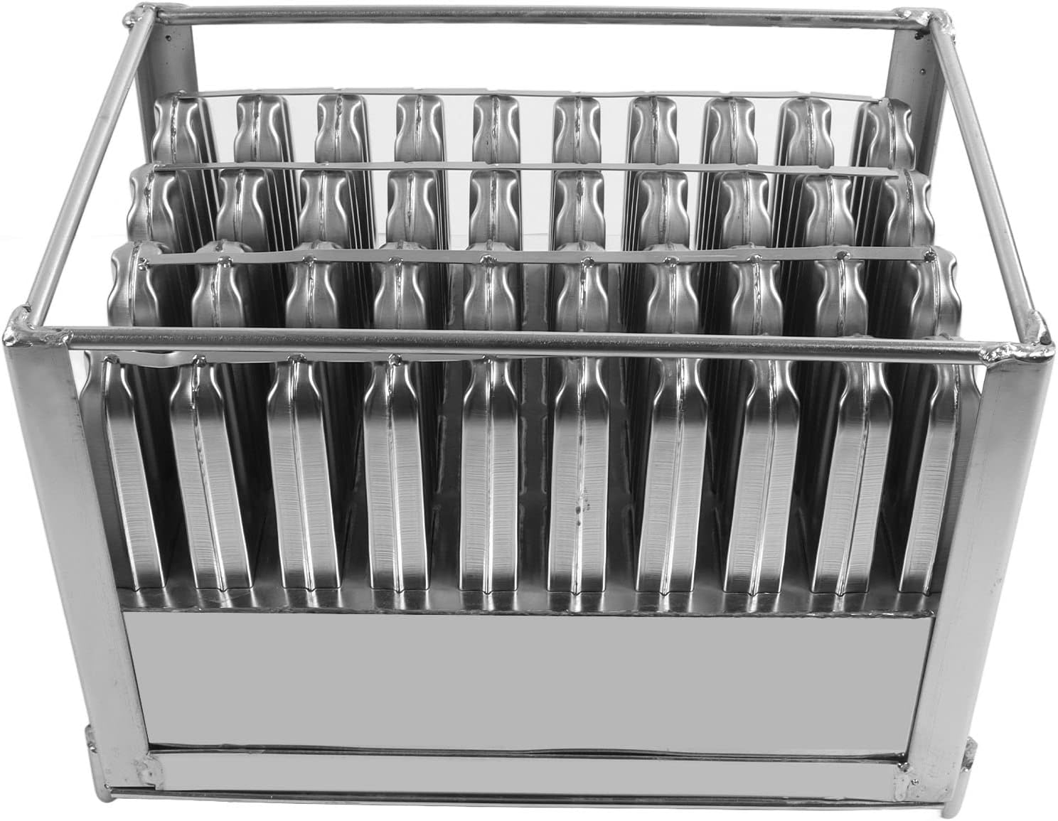 Jiawu Metal Popsicle Moulds, 75Ml Stainless Steel Ice Cream Moulds, 40Pcs Ice Lolly Models, Ice Bar Makers, Food Class Silver Ice Mould for Home, Business, Industry image number 3