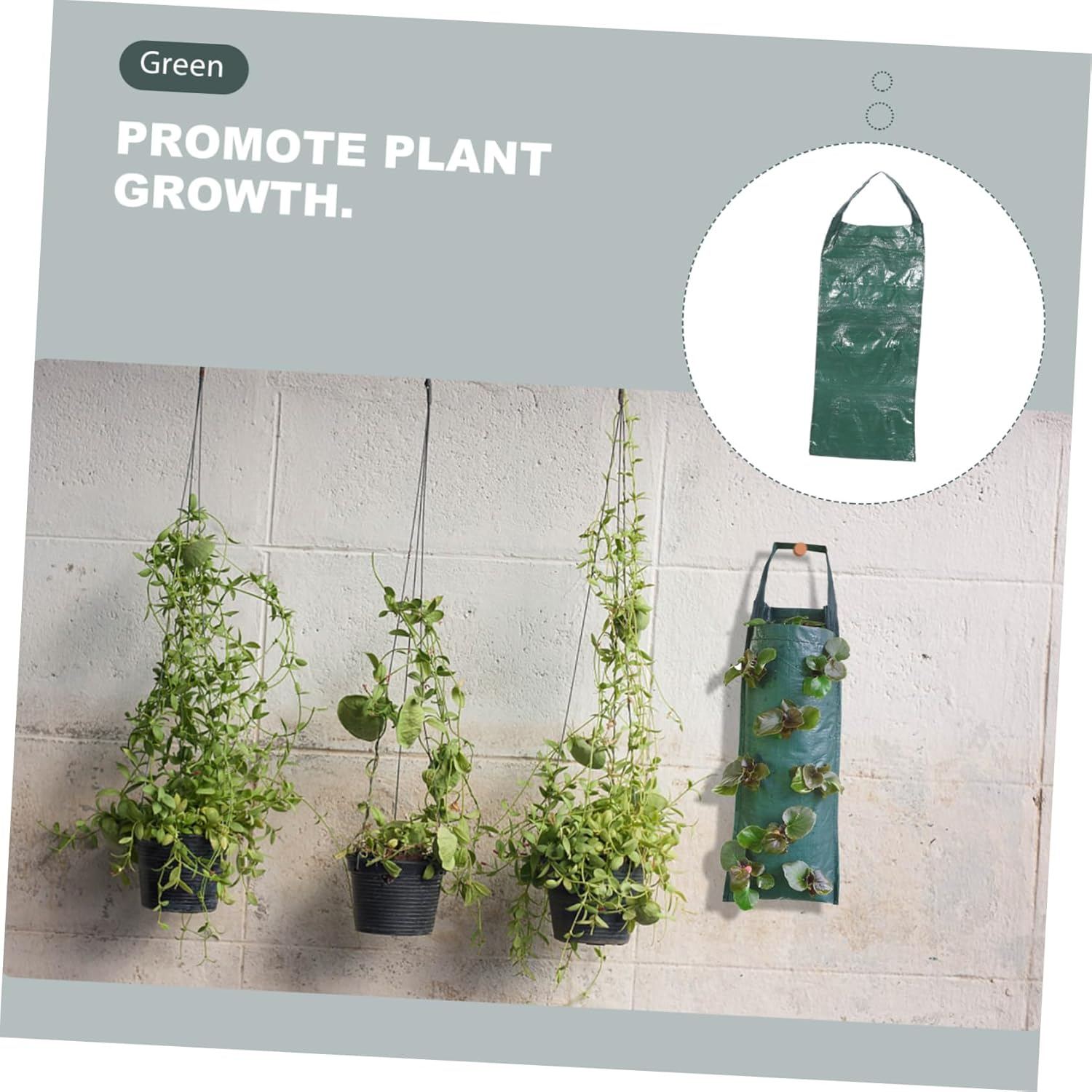 Kisangel 2Pcs Multi-Pocket Wall-Mounted Plant Bags Creative Hanging Strawberry Growth Bags for Home Gardening Breathable Pe Vertical Planting Container Design image number 3