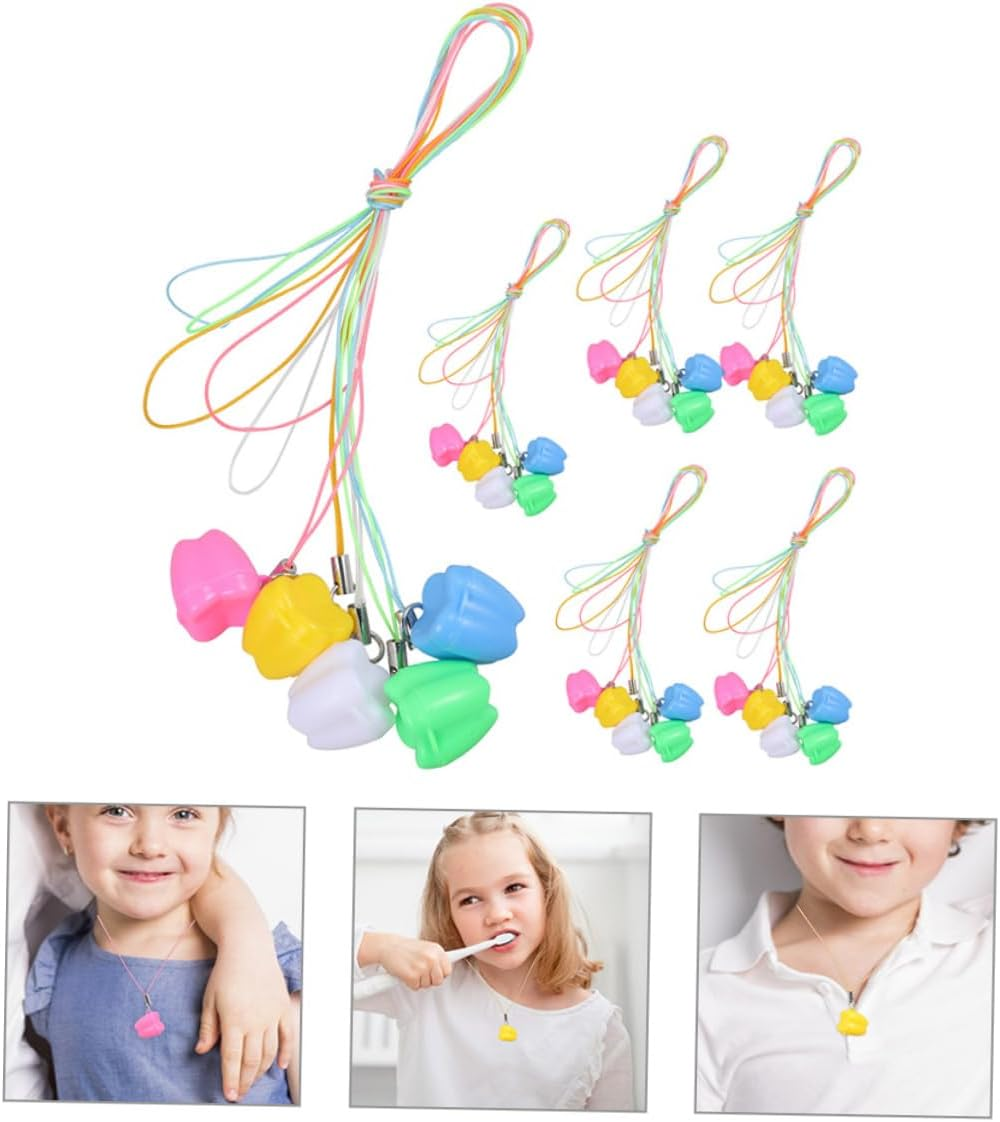 FRCOLOR 30Pcs Baby Tooth Keeper Box for Boys and Girls Lost Teeth Storage Holder Boys and Girls Keepsake Organizer Mini Storage Case for School Party 5-Color Mixed Pack image number 1