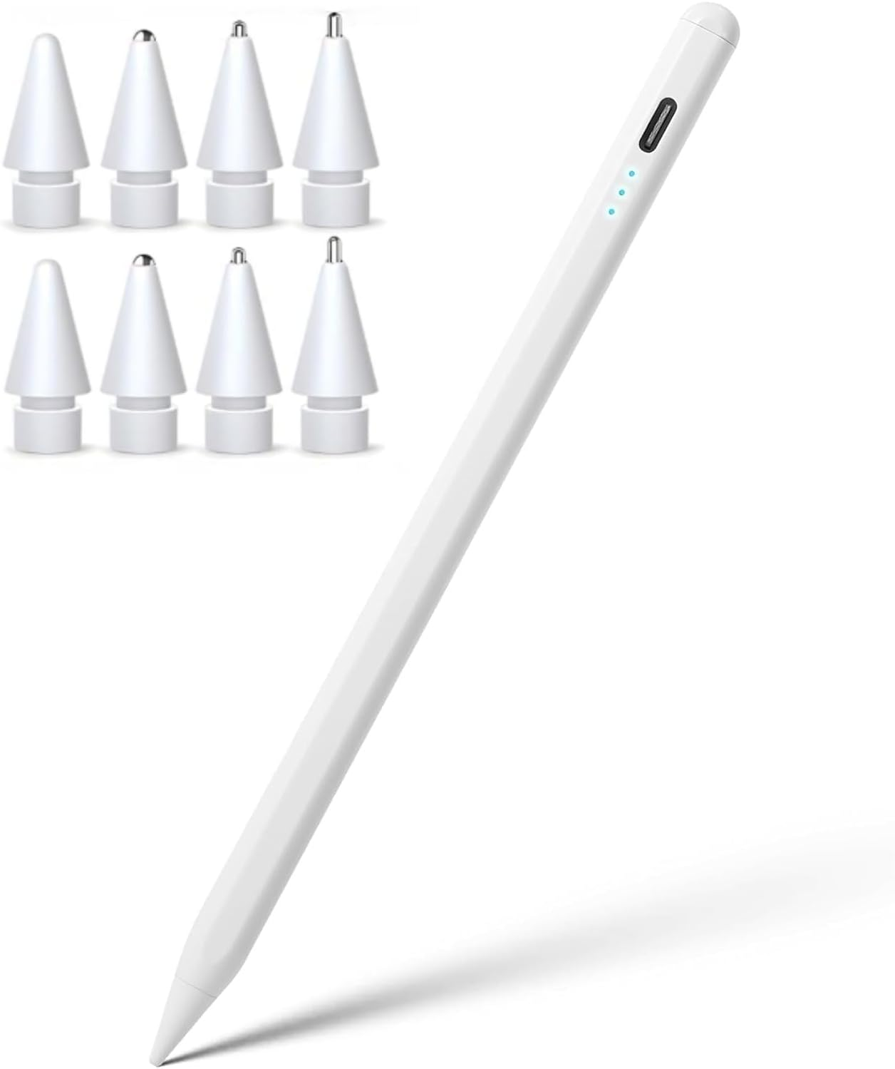 Stylus Pen Apple Pencil with 8 Tips for Ipad 6Th-11Th Compatible with 2018-2025 Apple Ipad Pro 11"/12.9"/M4, Ipad Air 3/4/5/M2/M3,Ipad Mini 5/6 Pixel-Perfect Precision, Tilt Sensitivity,White image number 5