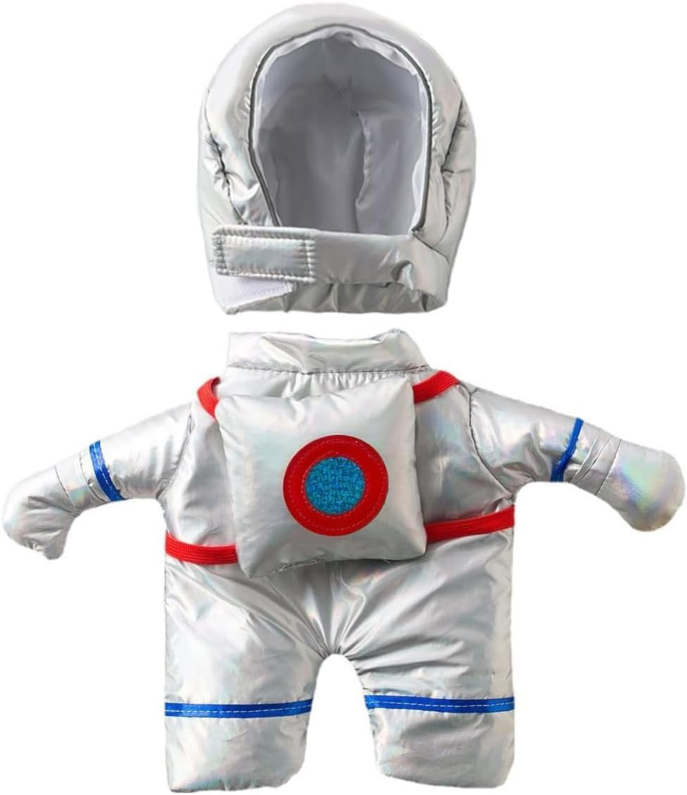 AIMALL Pet Astronaut Costume for Small Dogs & Cats &ndash; Funny Halloween Spacesuit Outfit with Hood, Reflective Metallic Fabric, Velcro Closure &ndash; S to XL Sizes image number 4