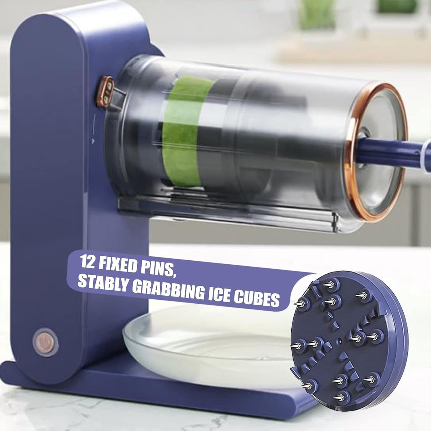 Ice Shaver, Electric Shaved Ice Machine with Ice Tray, Portable USB Charge Ice Crusher, Slushie Machine, Snow Cone Machine, for Ice Cream, Snowcone, Kakigori, Bingsu, Cocktail Maker for Home,White image number 3