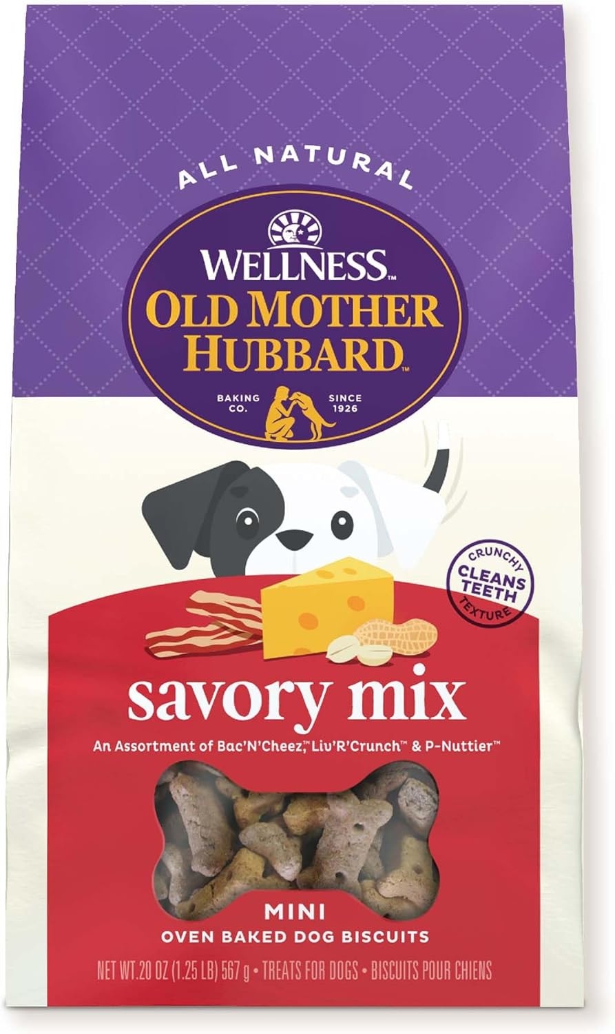 Old Mother Hubbard Wellness Savory Mix Dog Biscuits, Natural, Training Treats, Mini Size, (20 Ounce Bag) image number 3