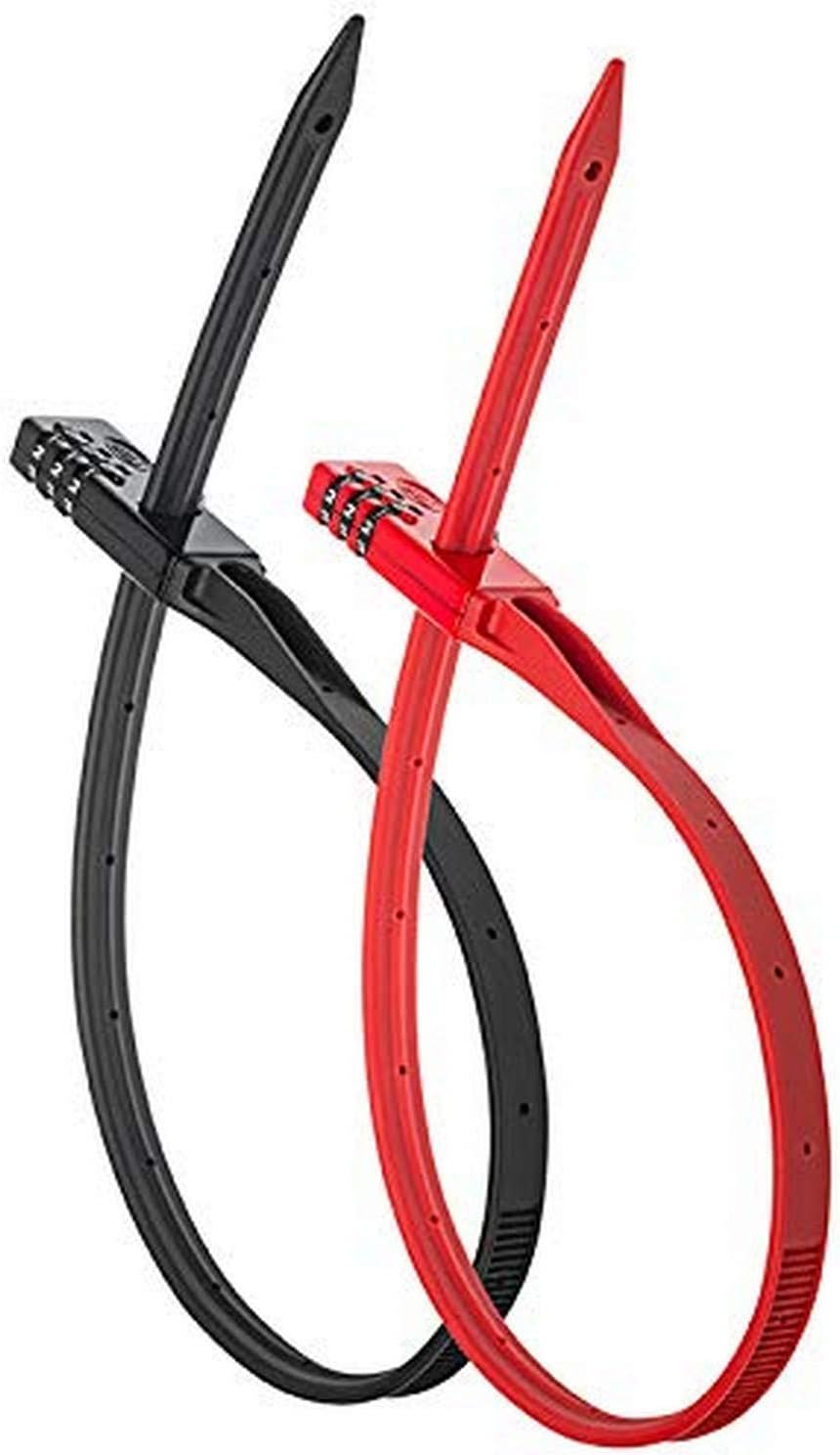 Bell Quickzip Zip-Tie Multi-Purpose Combo Lock 2 Pack Red/Black, One Size image number 5