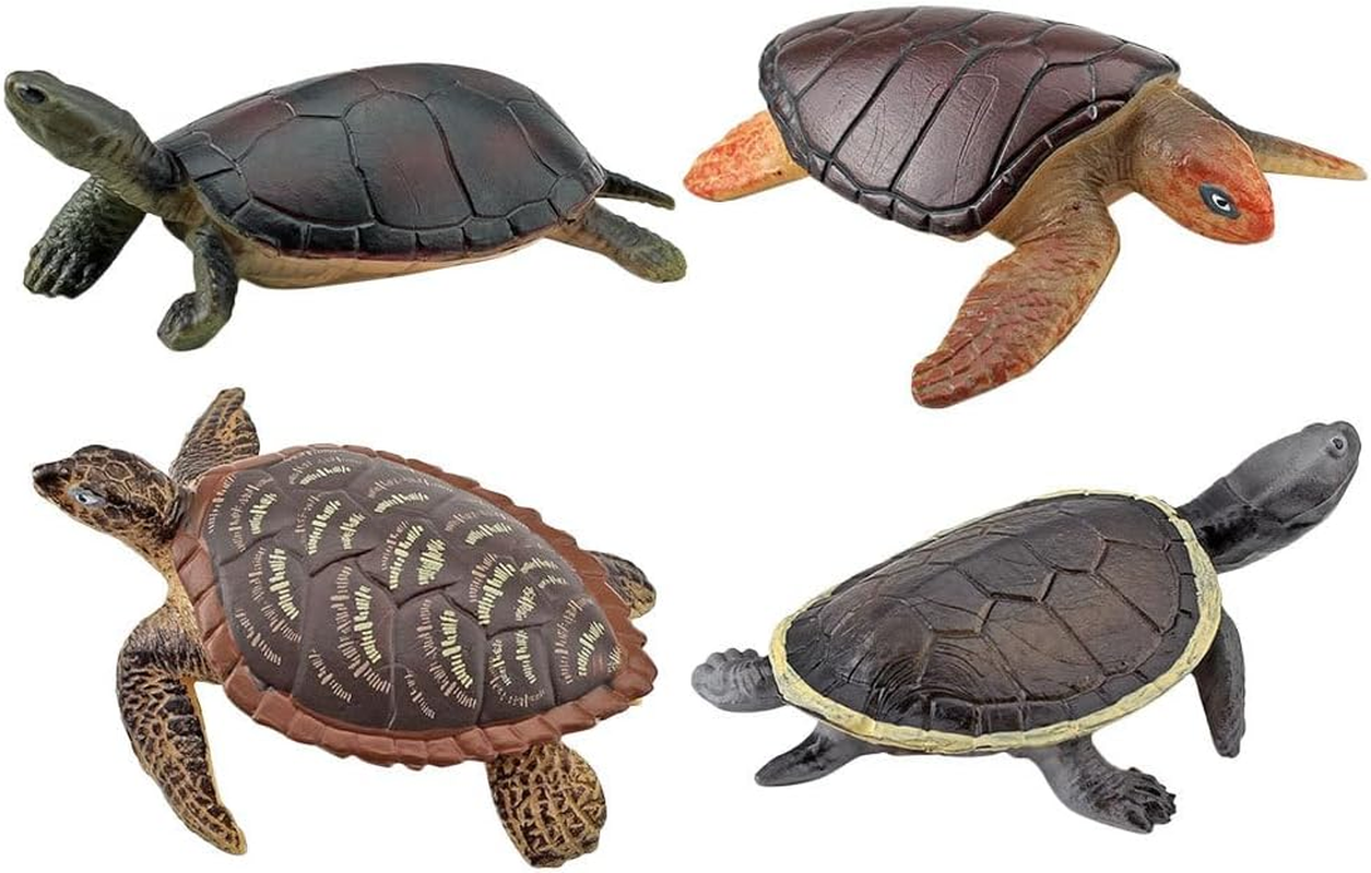 ERINGOGO Lifelike Turtle Model Toys 2.3 Inch Plastic Tortoise Figurines for Desktop Garden Party Favors and Home Decoration image number 6