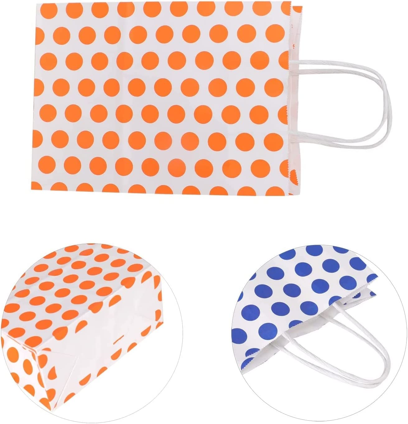 Wimarn&reg; 36 Pieces Kraft Paper Party Favor Gift Bags with Handle, Assorted Colors Wedding Favor Bags, Kraft Paper Bags, Birthday Bags image number 5