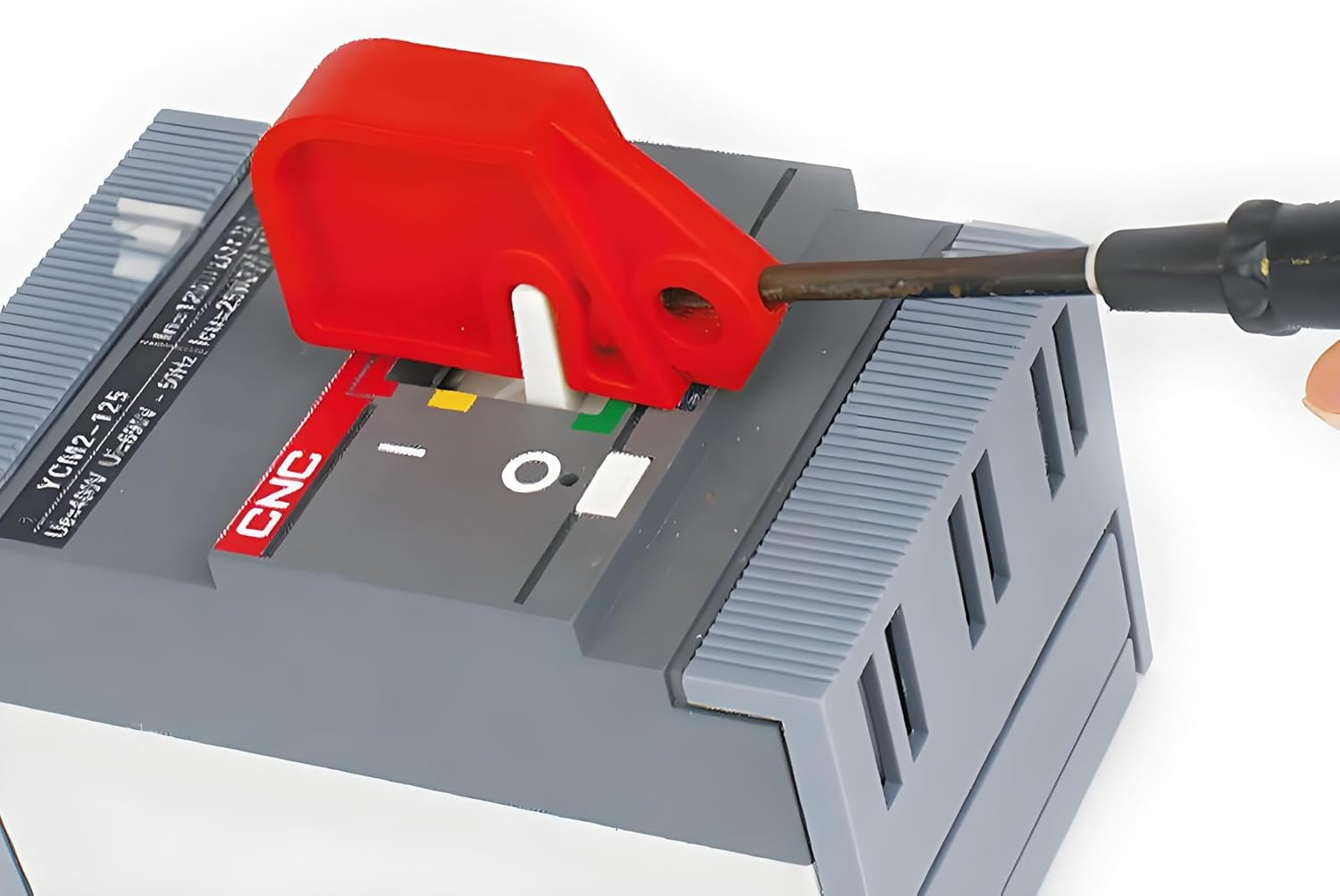Circuit Breaker Lockout Device,Blue/Red/Yellow Locks with Universal Screwdriver for Secure Electrical Safety and Maintenance image number 2