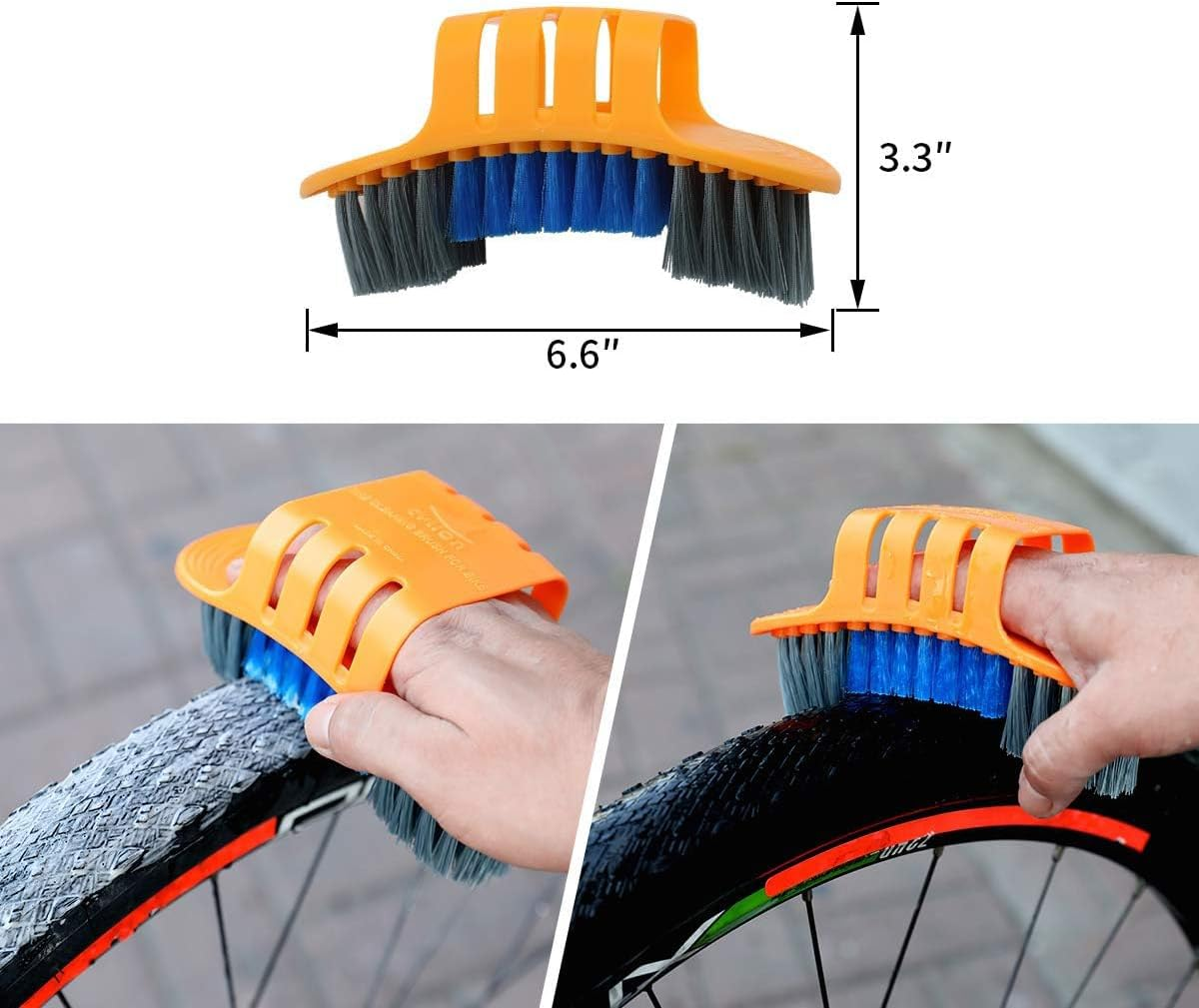 WOYAODONG 8 Pcs Precision Bicycle Cleaning Brush Tool Including Bike Chain Scrubber, Suitable for Mountain, Road, City, Hybrid,Bmx Bike and Folding Bike image number 1