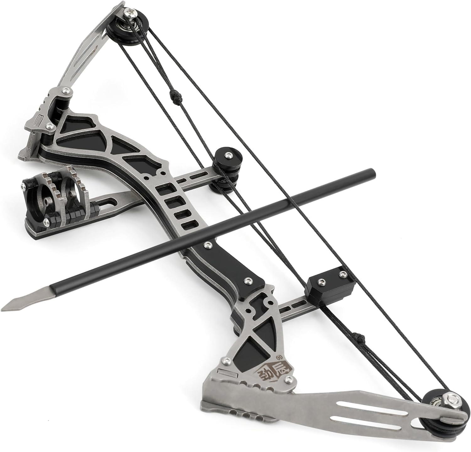 AMEYXGS 9.5Inch Mini Compound Bow Stainless Steel Includes 4/12 Arrows and Target Paper image number 6
