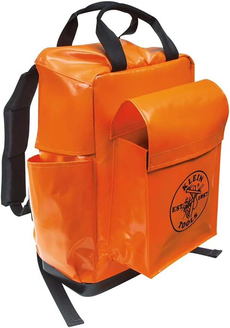 Klein Tools 5185ORA Lineman Backpack, Orange image number 4