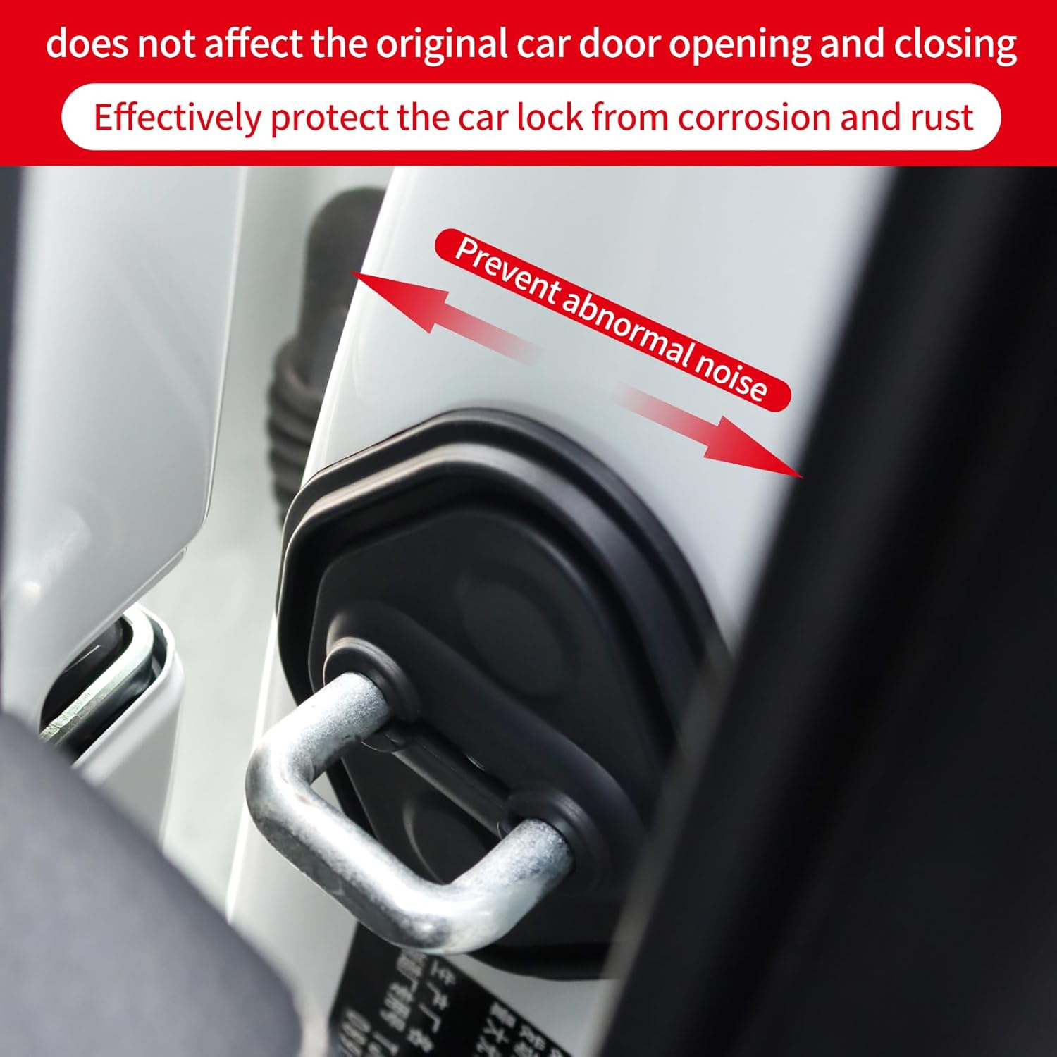 4 Pcs Car Silicone Door Lock Cover for 2024 2025 Toyota Land Cruiser 250 1958 Prado Lc250 J250 Car Door Lock Protective Cover Interior Design Decoration Accessories image number 1
