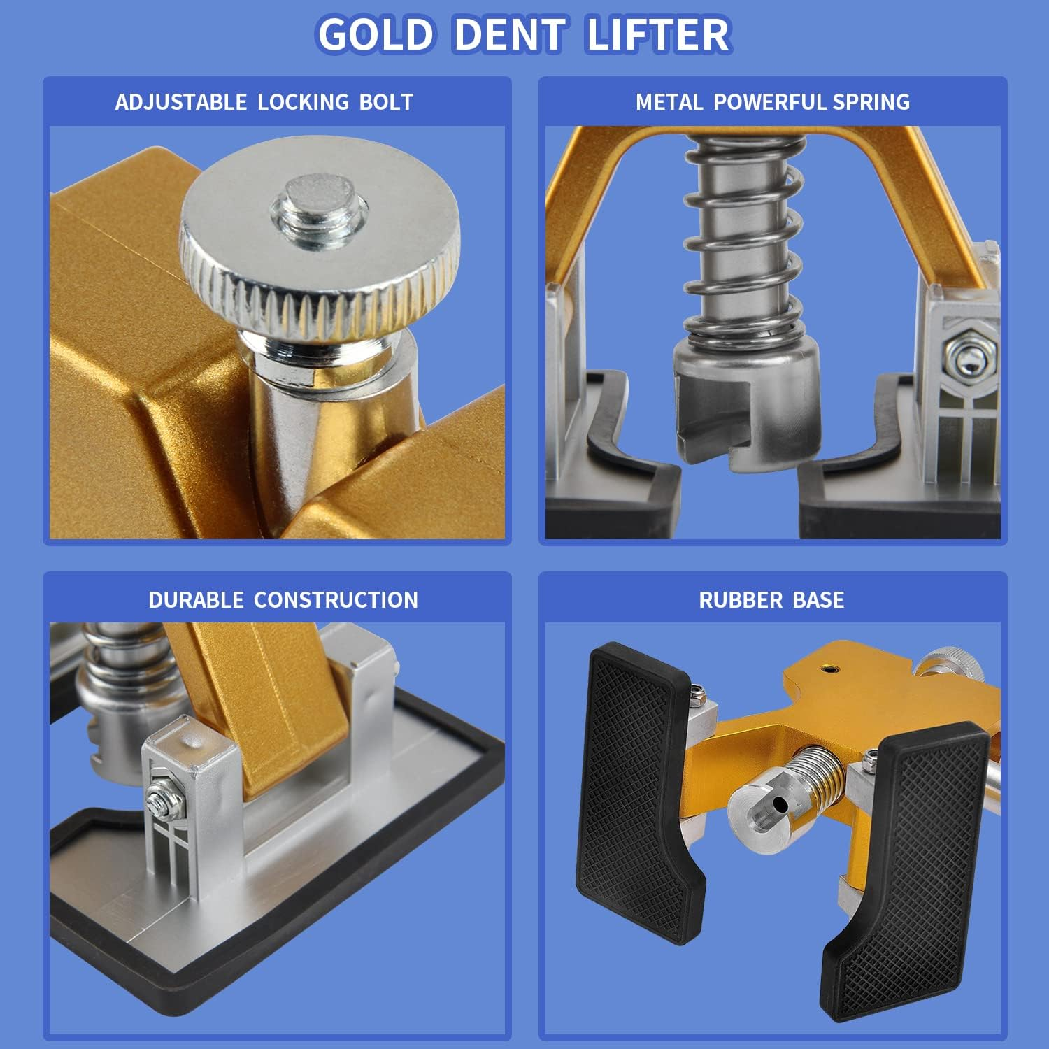 ROADGIVE 97PCS Auto Body Dent Repair Tool Kit, Paint-Friendly Dent Repair Kit with Golden Lifter, Slide Hammer T-Bar Dent Puller, Bridge Puller, Suction Cup and Glue Gun for Car Dent Remove Tools Kit image number 1