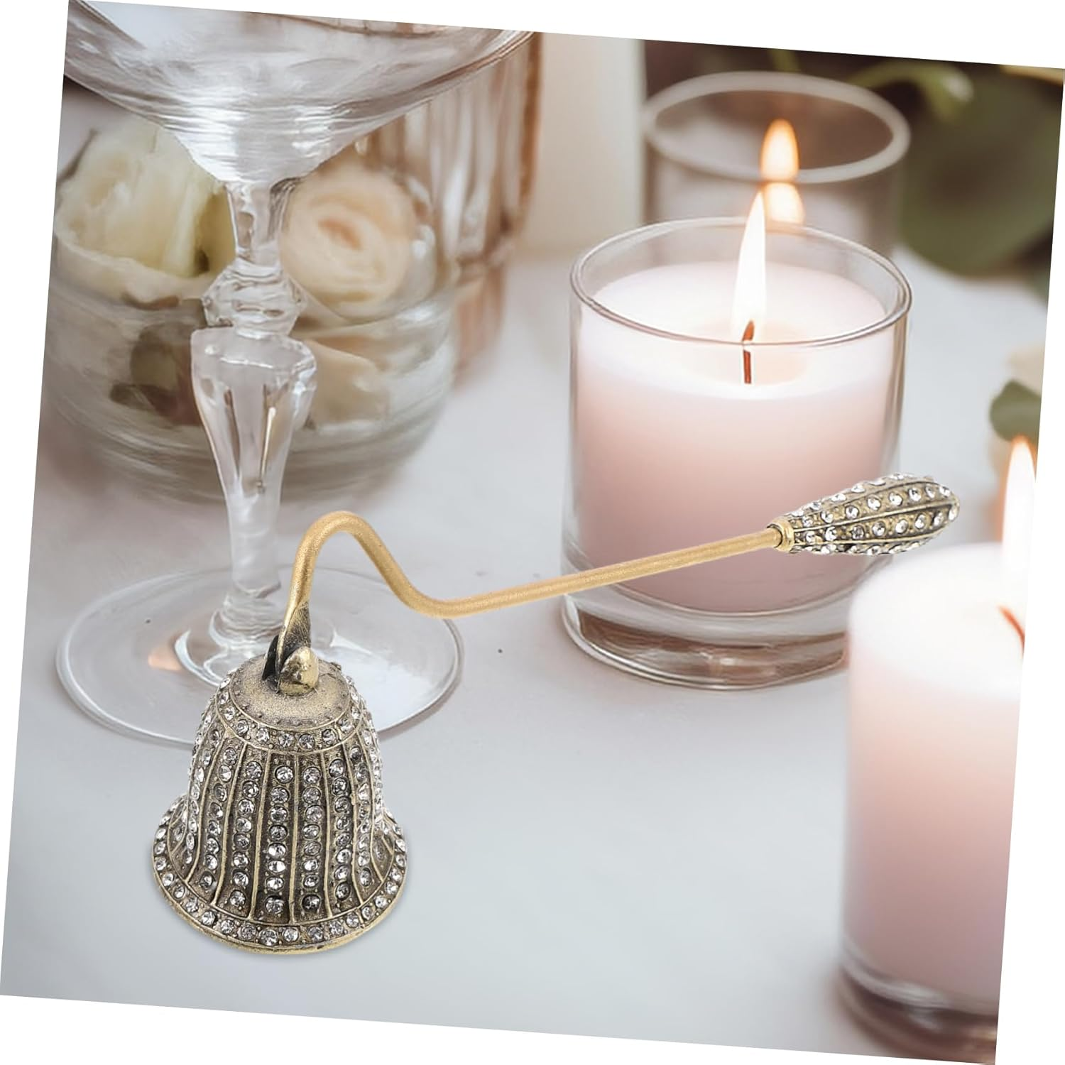 HAKIDZEL Retro Candle Snuffer Tool Handheld Extinguisher for Aromatherapy Vintage Flame Snuffers image number 4