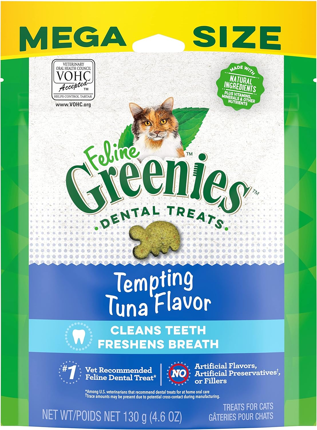 Greenies Tempting Tuna Flavour Dental Feline Cat Treats, 130 G image number 4