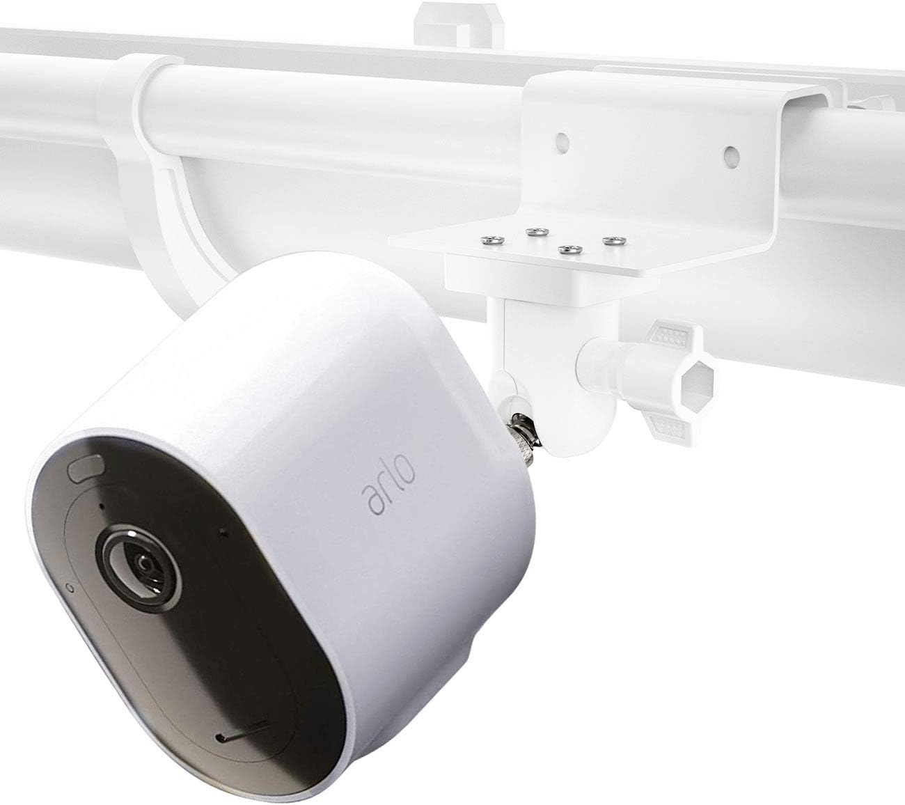 HOLACA Gutter Mount for Arlo Pro3, Arlo Pro 4, Arlo Pro 2, Arlo Ultra/Ultra 2, Arlo Essential, Eufycam 2/ 2C/ E Camera Weatherproof Arlo Accessories Outdoor Mount(1 Pack, Black)