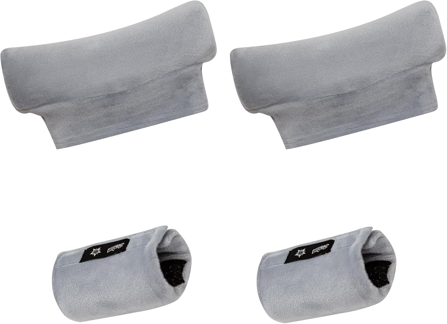 Spring Seaon Velvet Crutch Pads Underarm Padded Cushion Covers Non Slip Crutch Accessories (Gray)