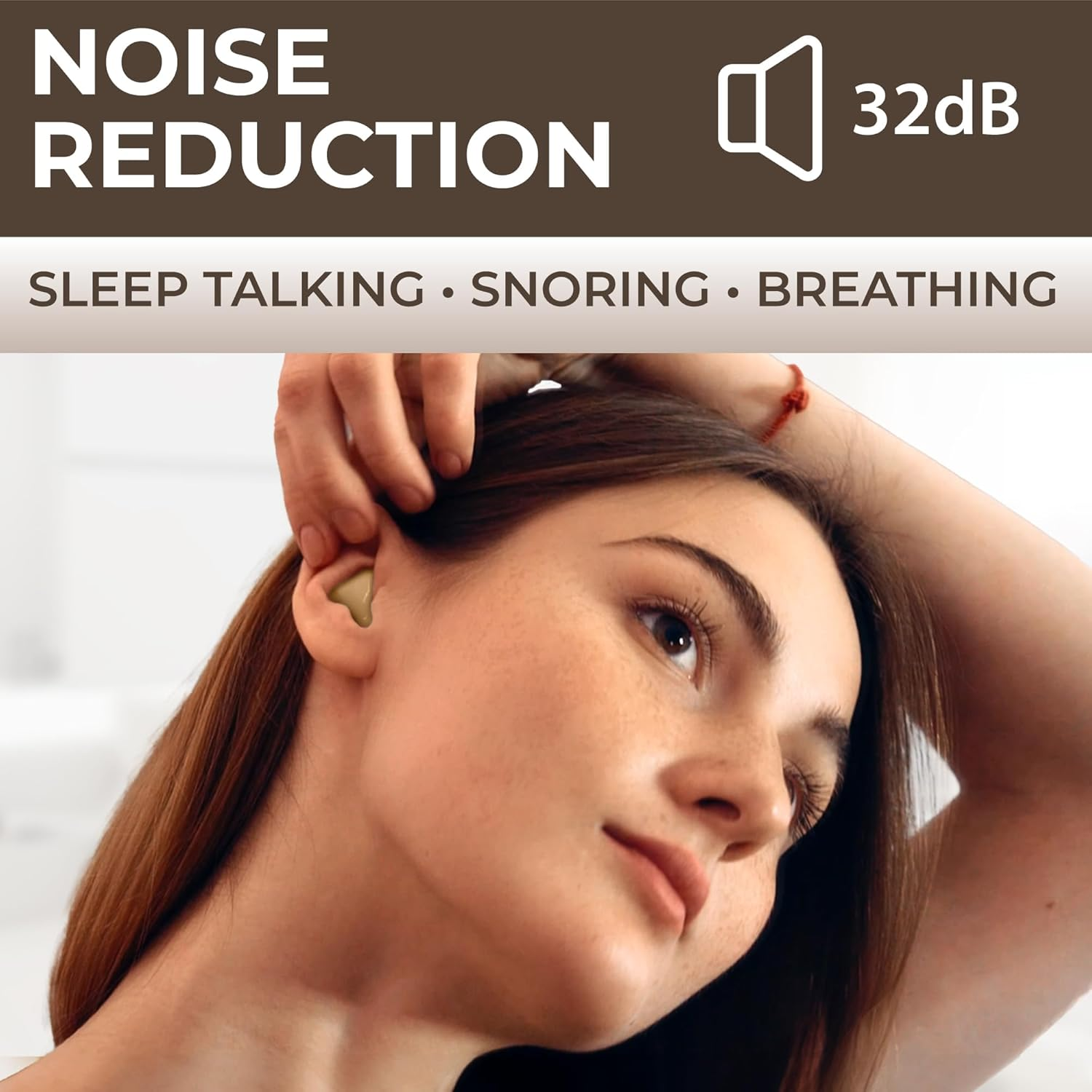 PQ Wax Ear Plugs for Sleeping, Swimming - 15 Soft Noise Cancelling Silicone Gel Wax Earplugs for Sleep and Swimmers, Ear Protection with Sound Blocking Level of 32 Db, 15-Pillows (Beige) image number 6