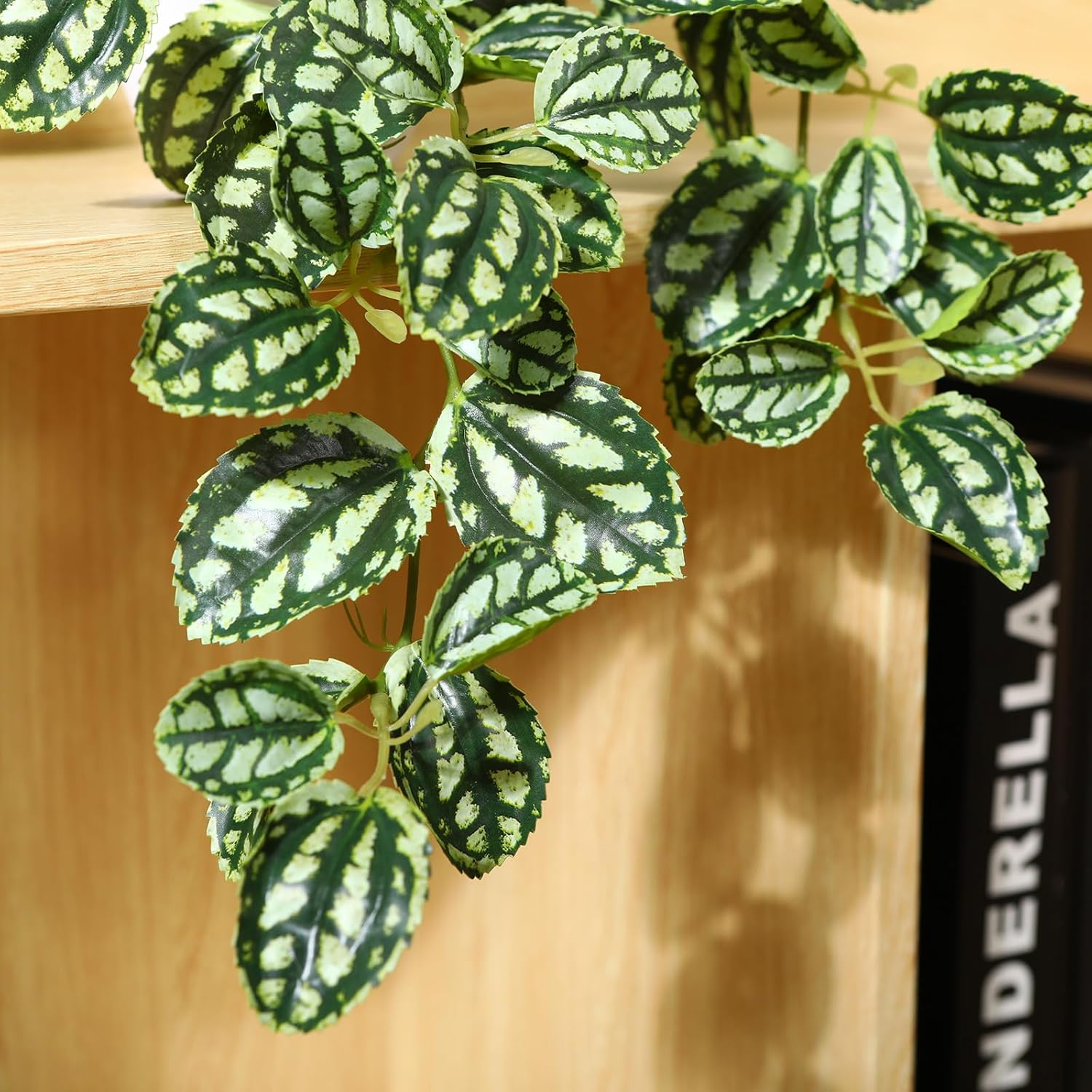 Artificial Plants,15 Inch Fake Mini Artificial Greenery Potted Plants,Faux Hanging Plants for Wall Room Home Indoor Outdoor Shelf Decoration