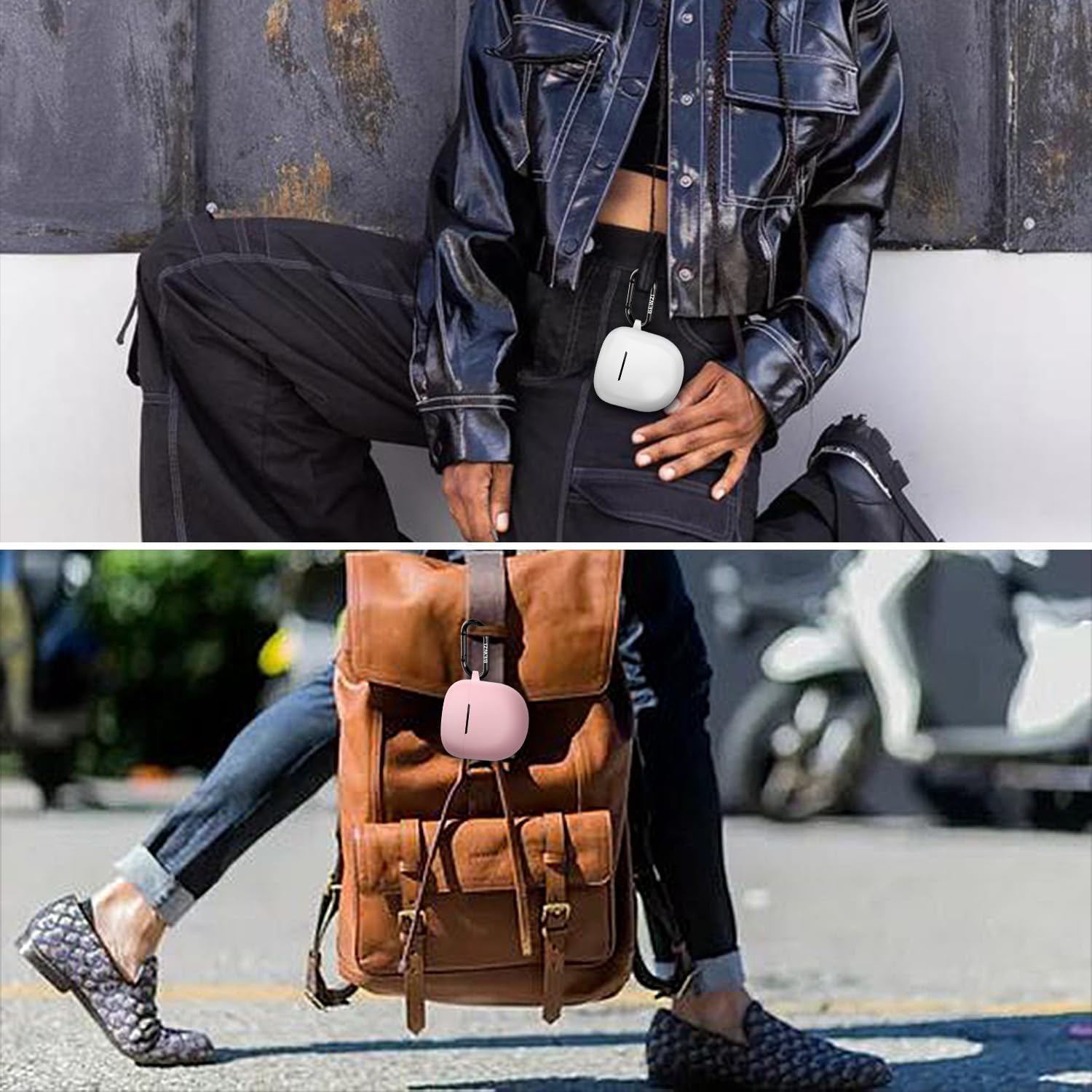 BEWZI for Bose Quietcomfort Ultra Earbuds/Quietcomfort Earbuds 2 Case Cover with Hook Vogue Simple Style Super Thick Soft Protective Case for Bose Quietcomfort Ultra Case (Black)